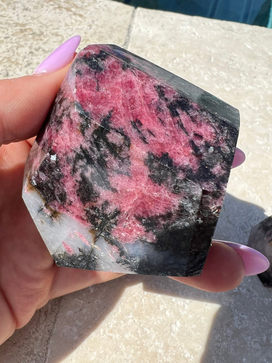 Pink Rhodonite  2 set total weight 346 grams