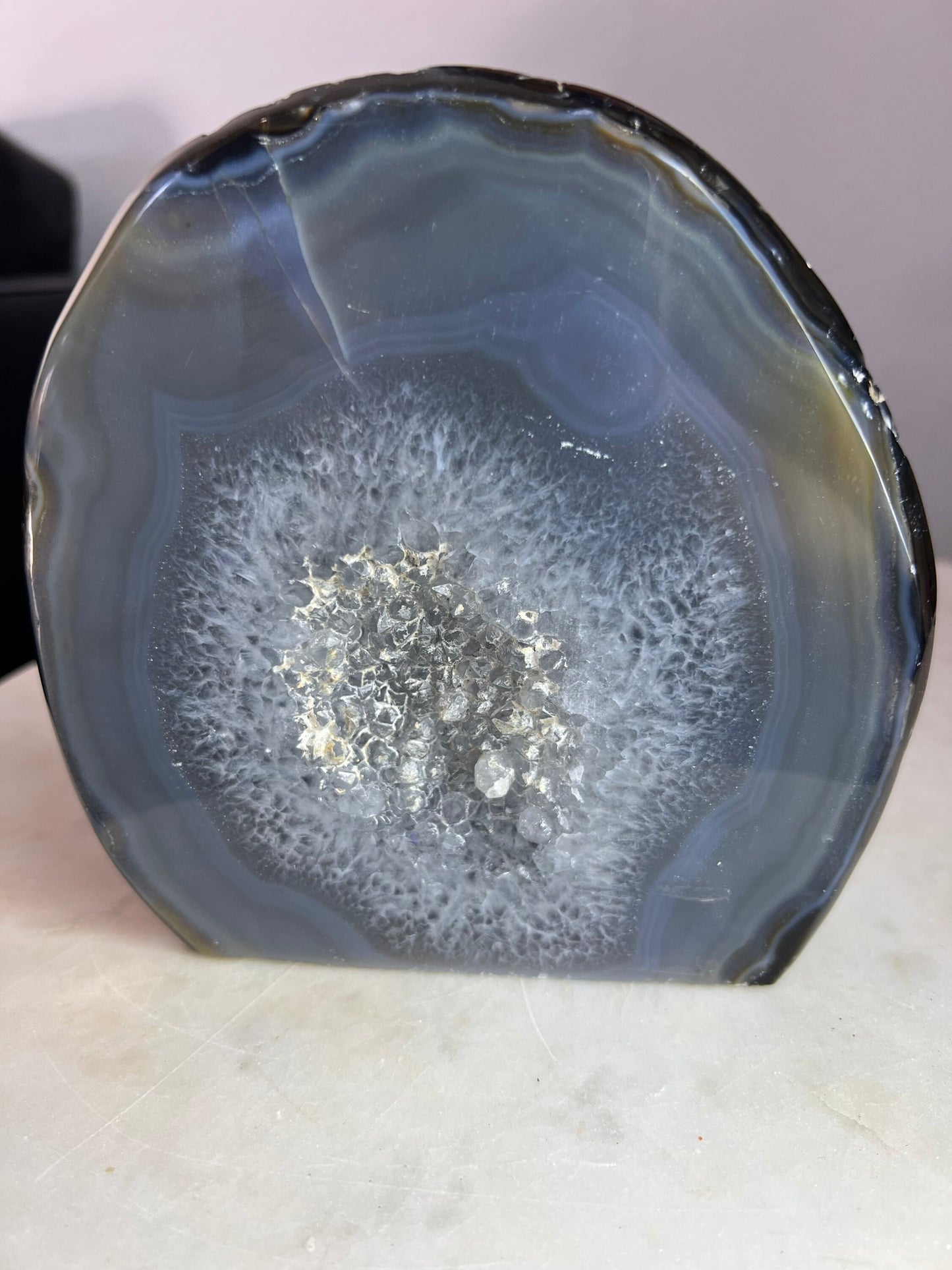 Polished Geode 2 pounds 14oz from Brazil.
