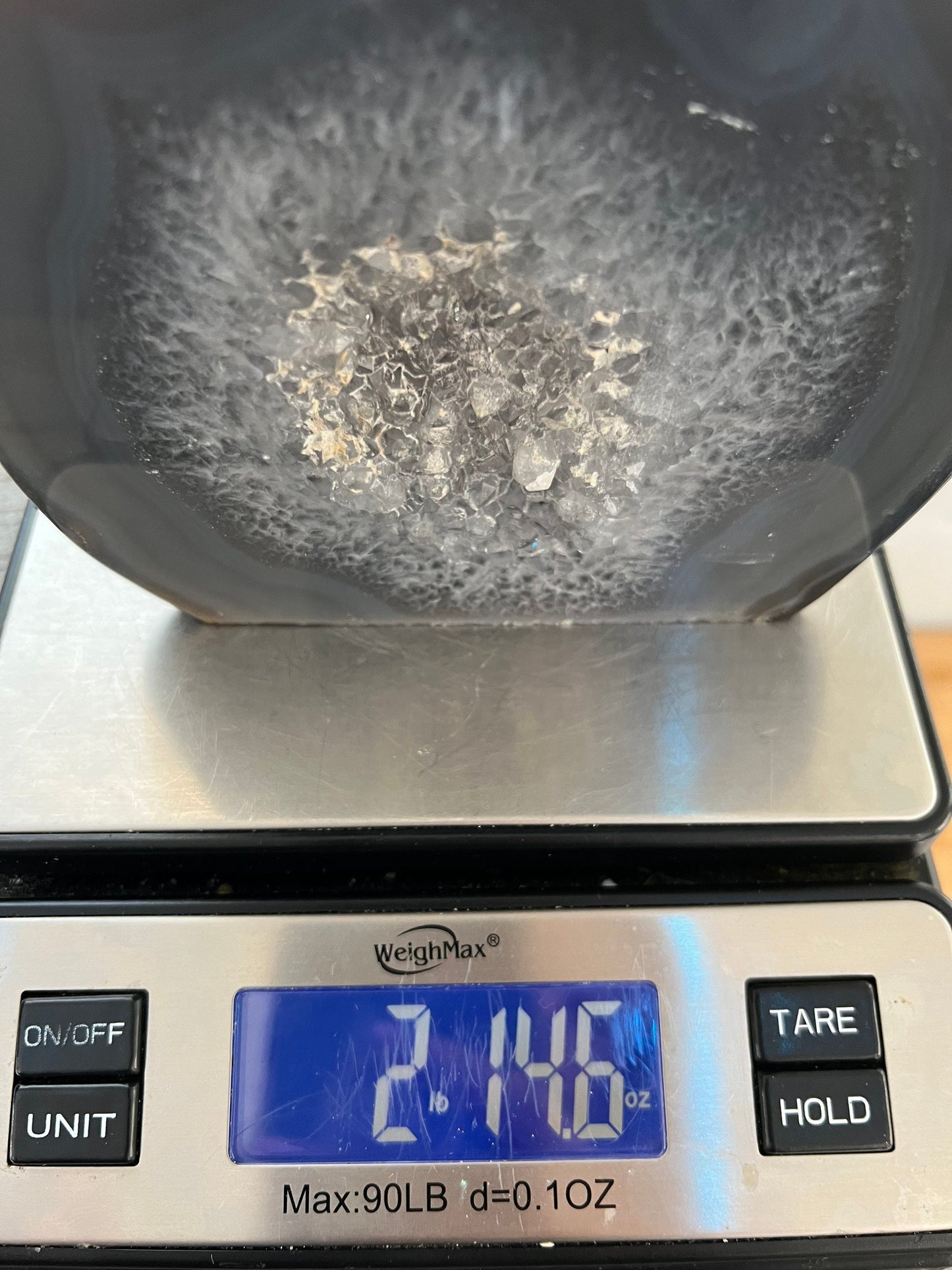 Polished Geode 2 pounds 14oz from Brazil.