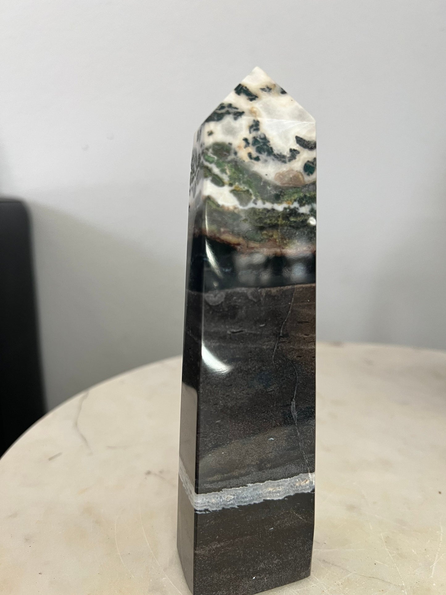 Ocean jasper tower 442grams and 6.7 inches tall