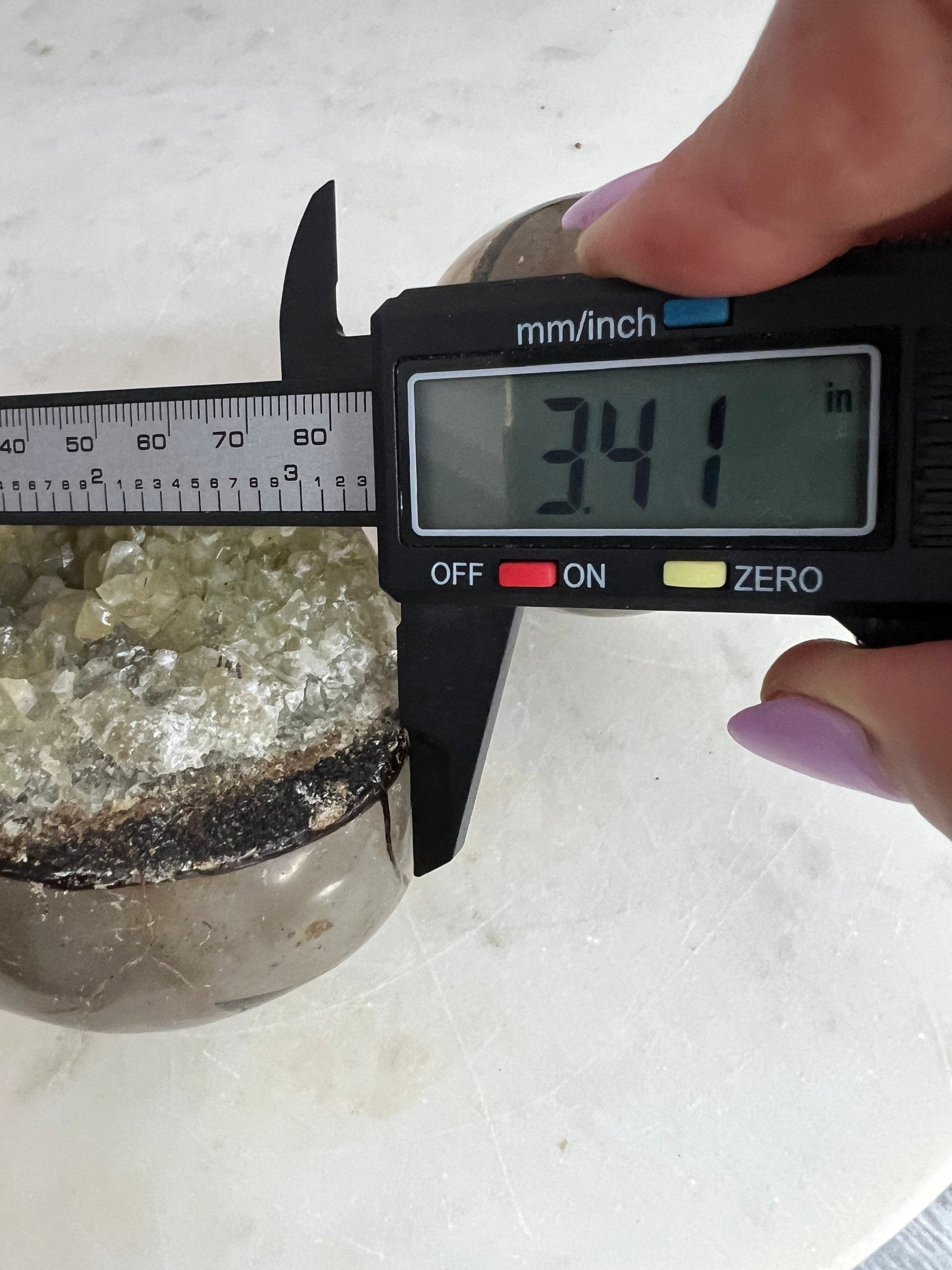 Septarian sphere and half raw cluster. 1 pound 13oz