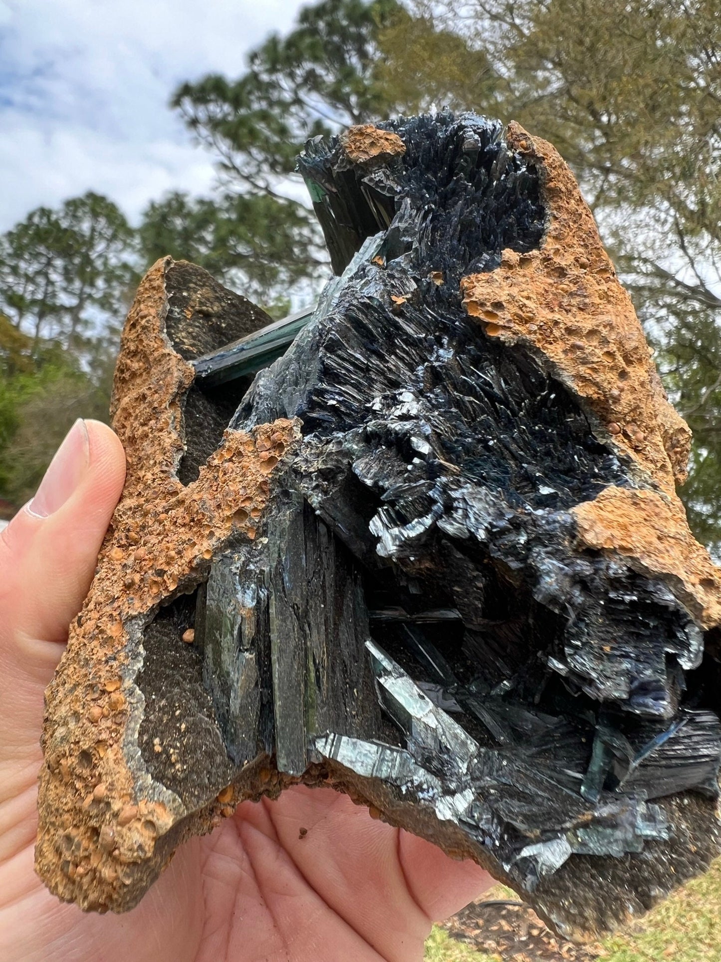 Natural Raw Vivianite Crystal 2lb 15oz from Brazil