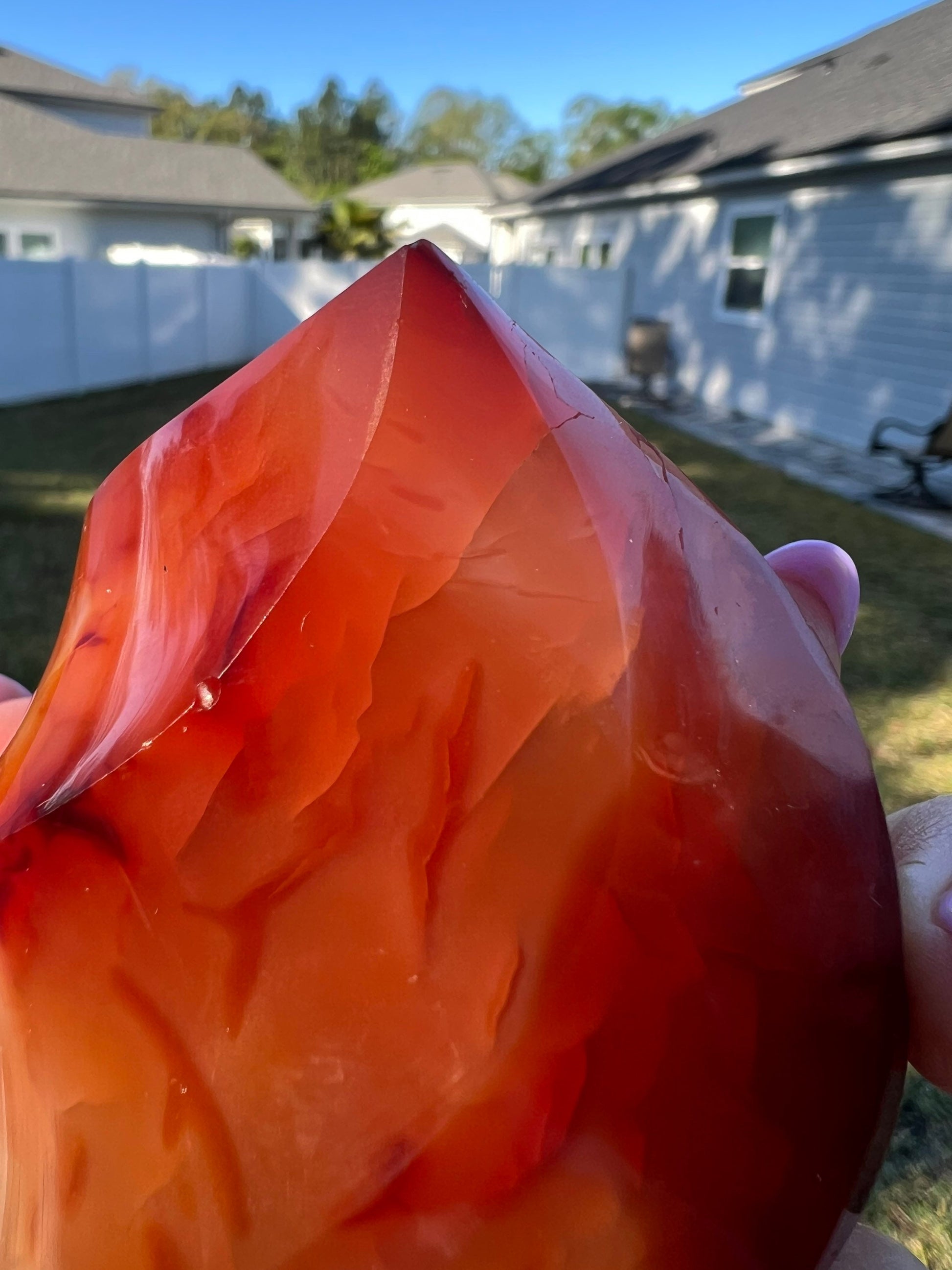 Carnelian flame 1pound 1oz