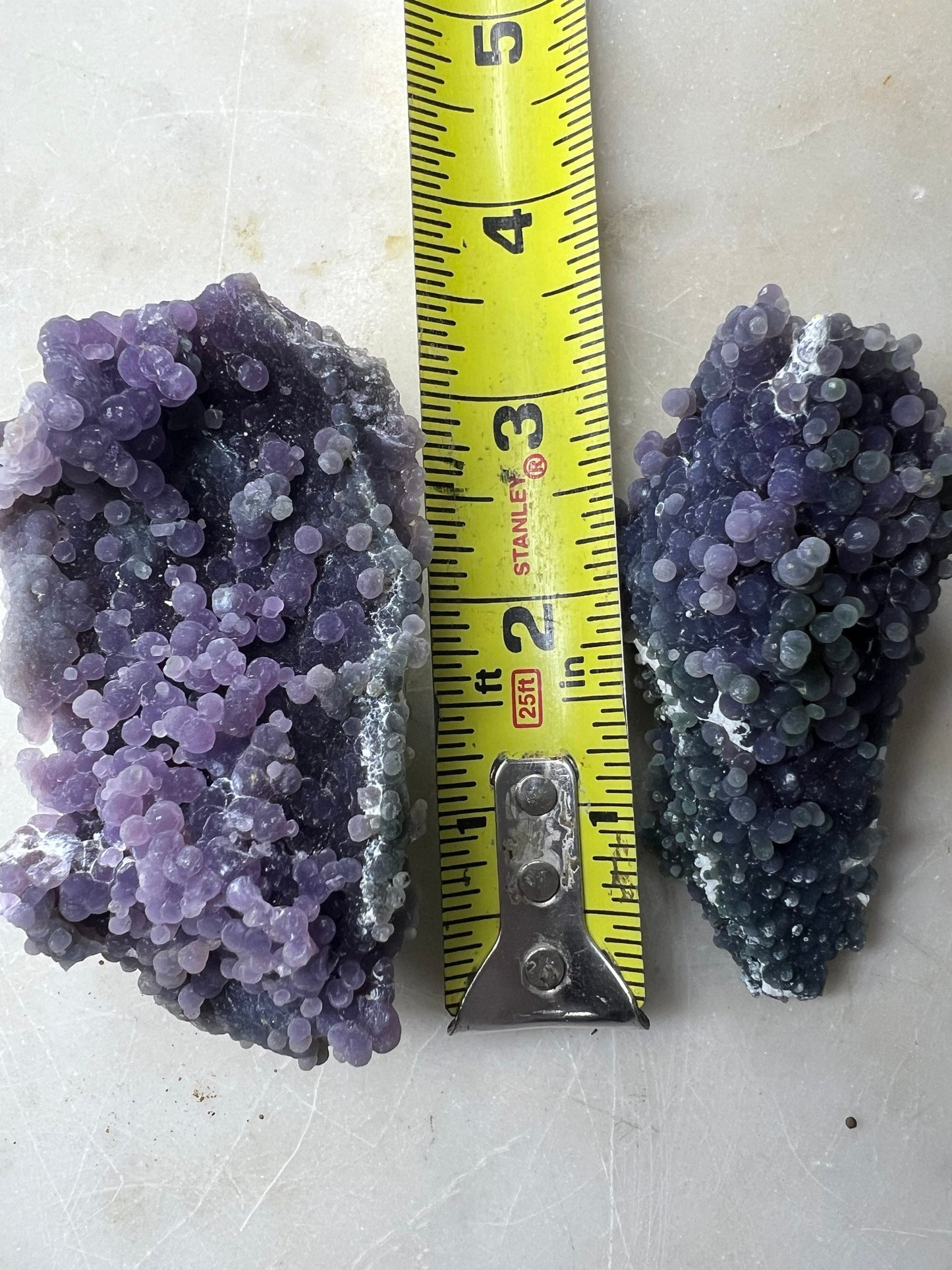 2 Grape agate cluster total Weight 216grams.
