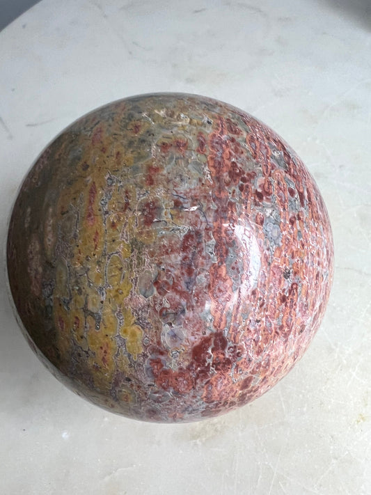 Leopard skin jasper 70mm sphere 428g