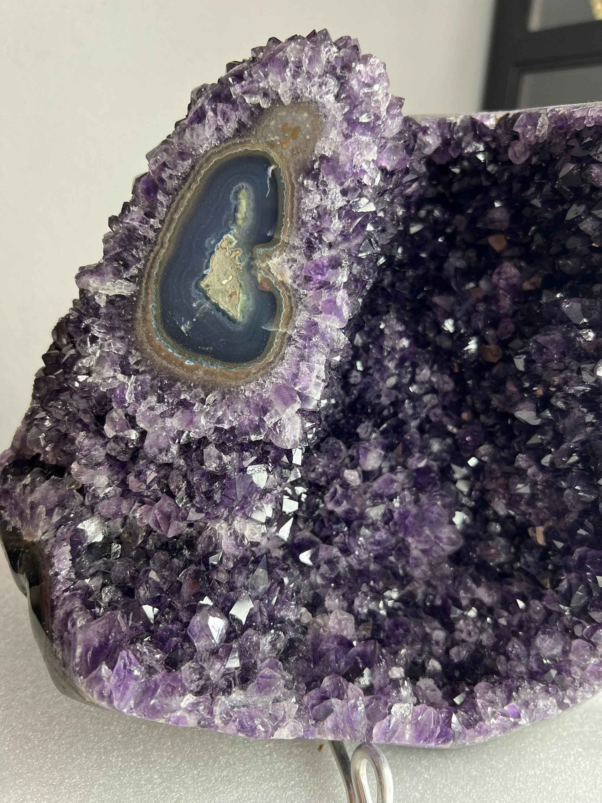 Large Amethyst Uruguayan  Extra Quality 16.92pounds Deep Purple nicely polished edges