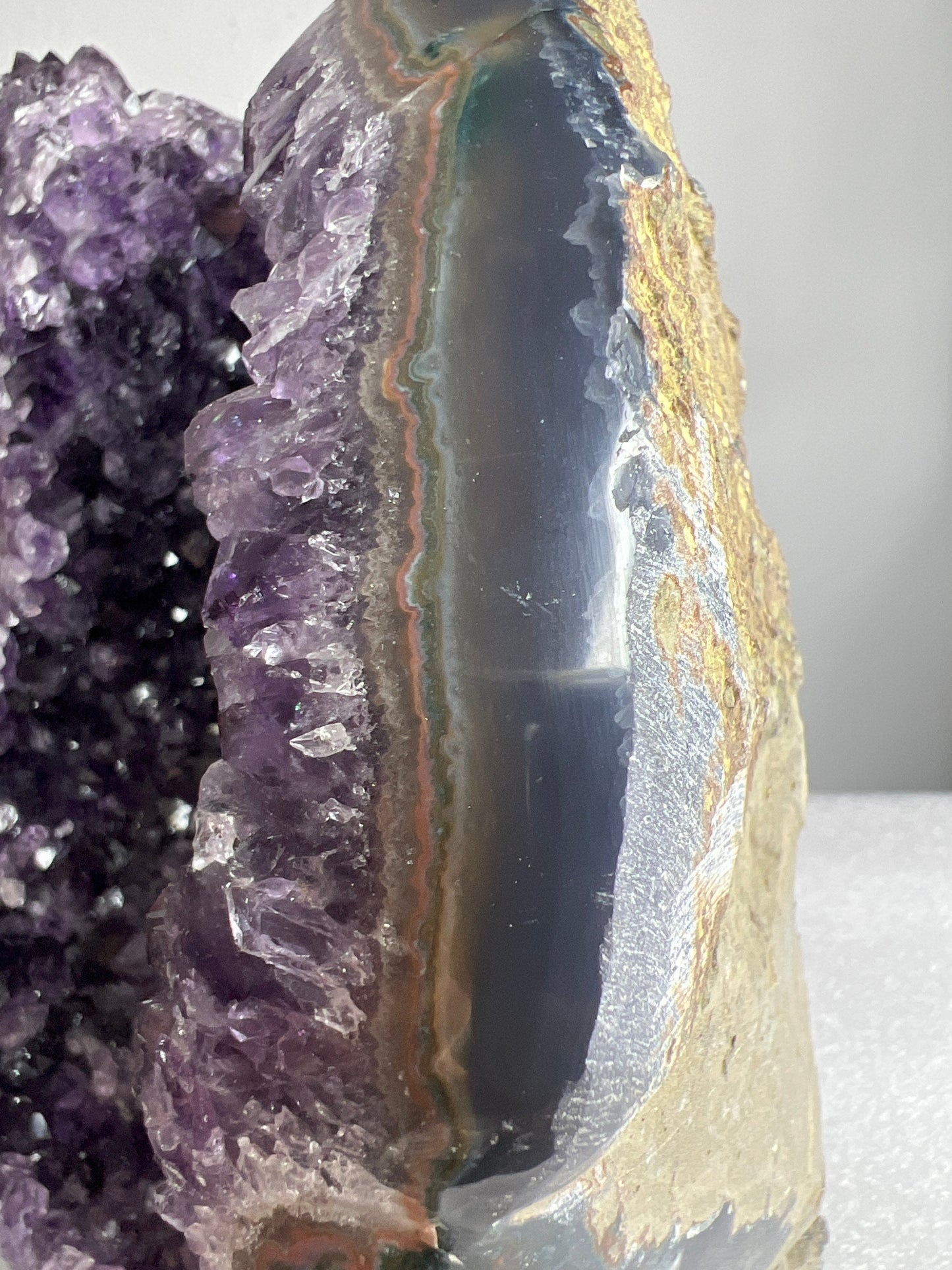 Large Amethyst Uruguayan  Extra Quality 16.92pounds Deep Purple nicely polished edges