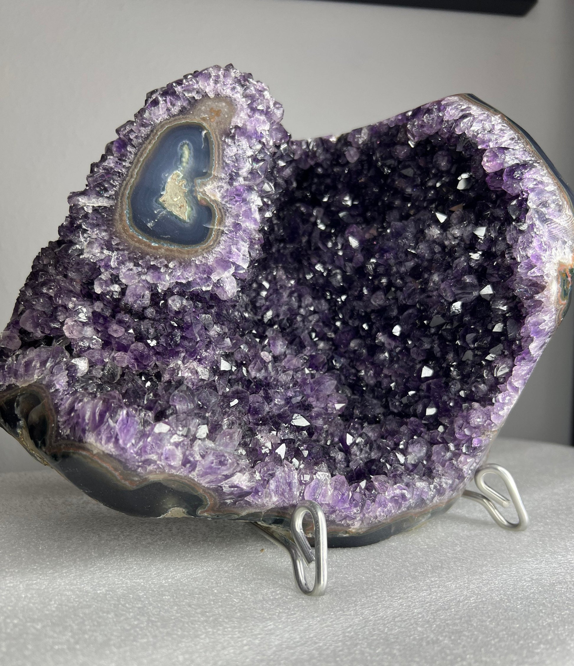 Large Amethyst Uruguayan  Extra Quality 16.92pounds Deep Purple nicely polished edges