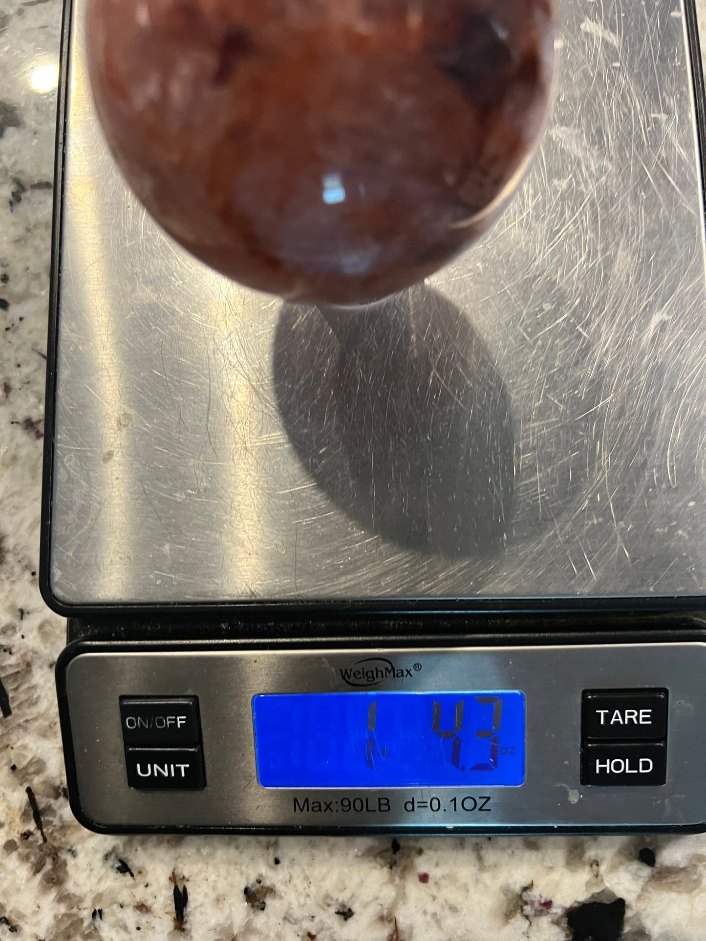 Fire Quartz sphere 74mm