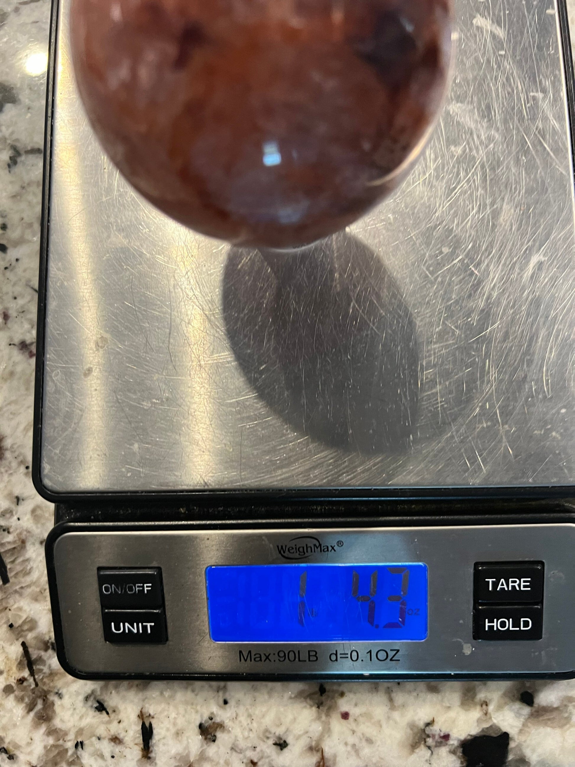 Fire Quartz sphere 74mm