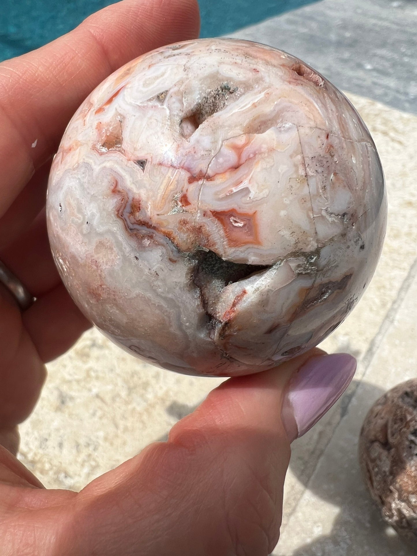 3 crazy lace spheres total weight is 1 pound 6oz