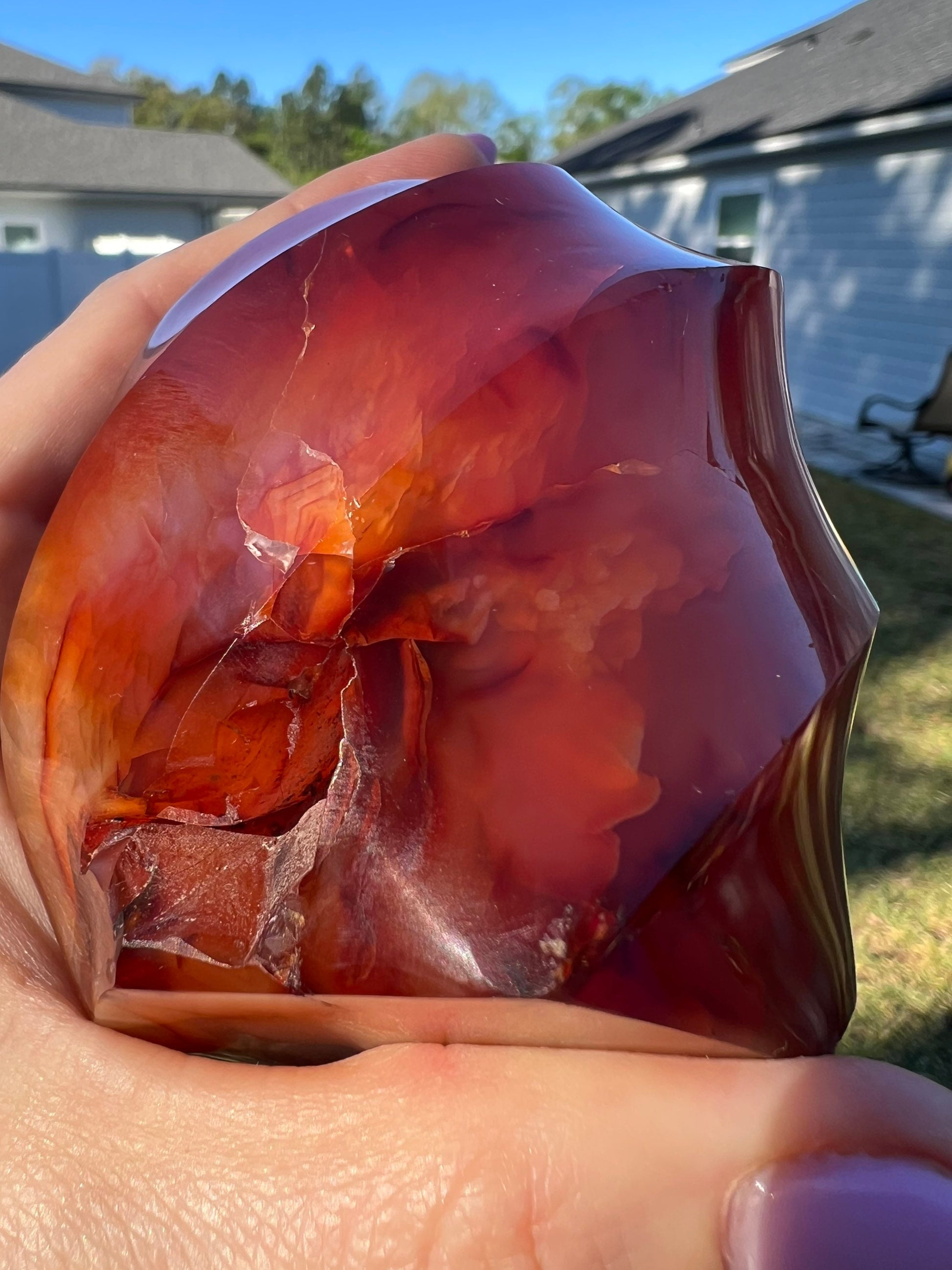 Carnelian flame 1pound 1oz