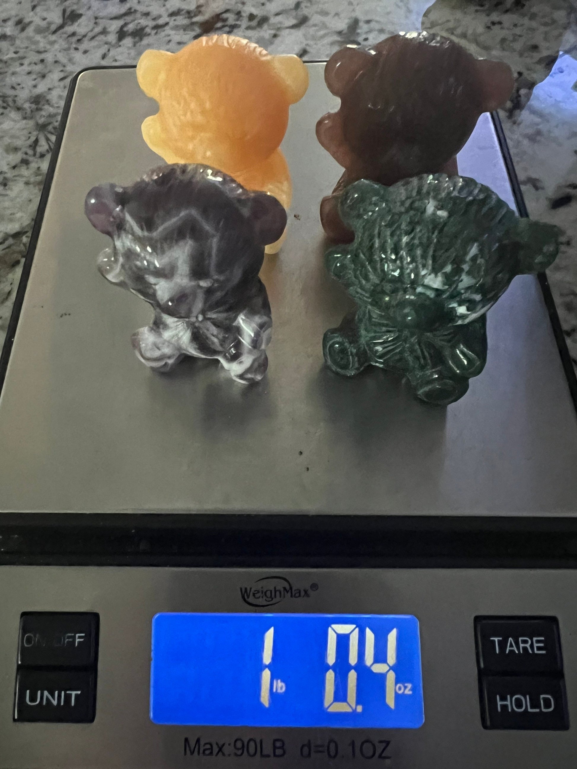 4 crystal bear set total weight 1pound.