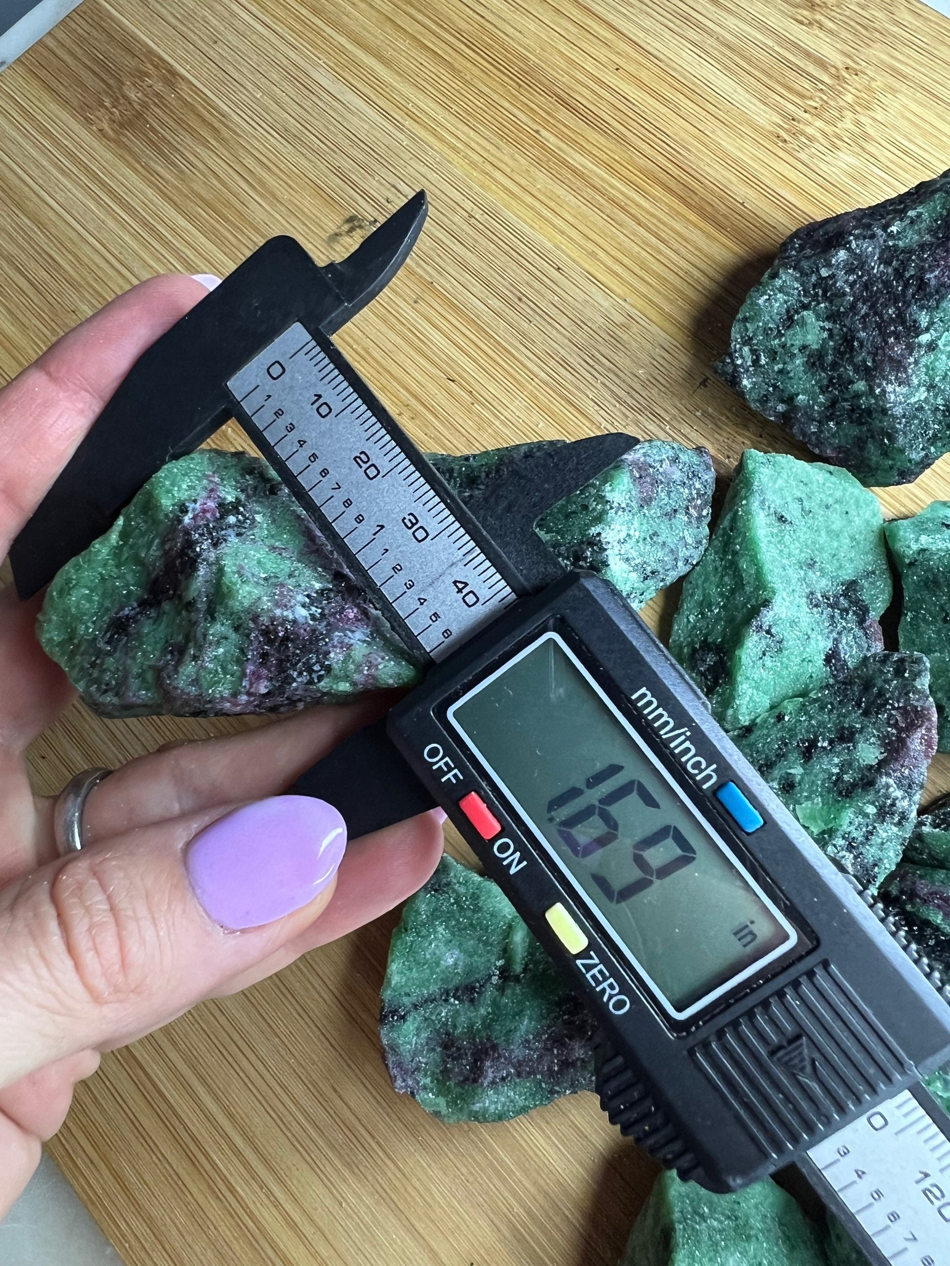 Ruby zoisite 2 pound clusters.