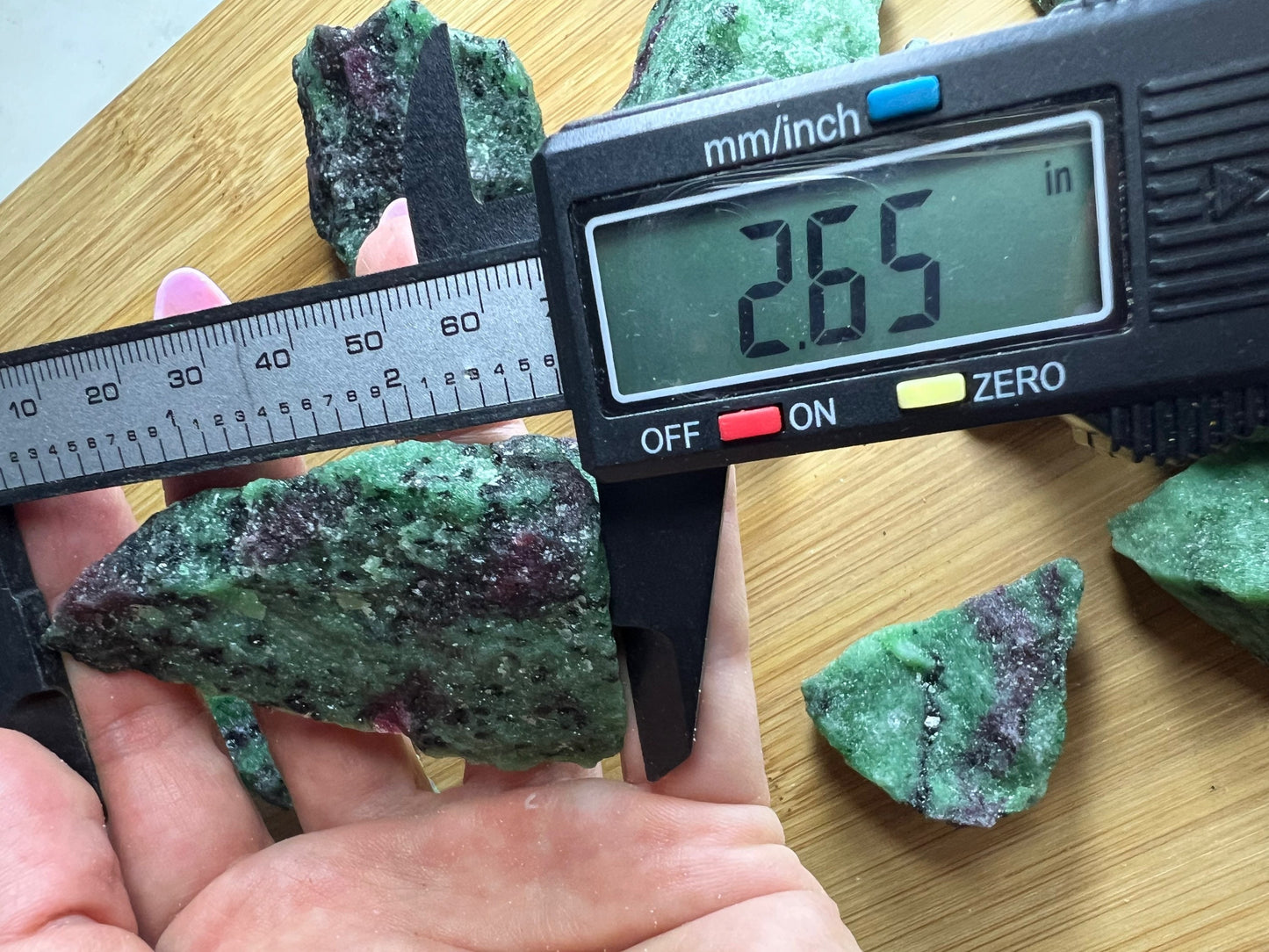 Ruby zoisite 2 pound clusters.