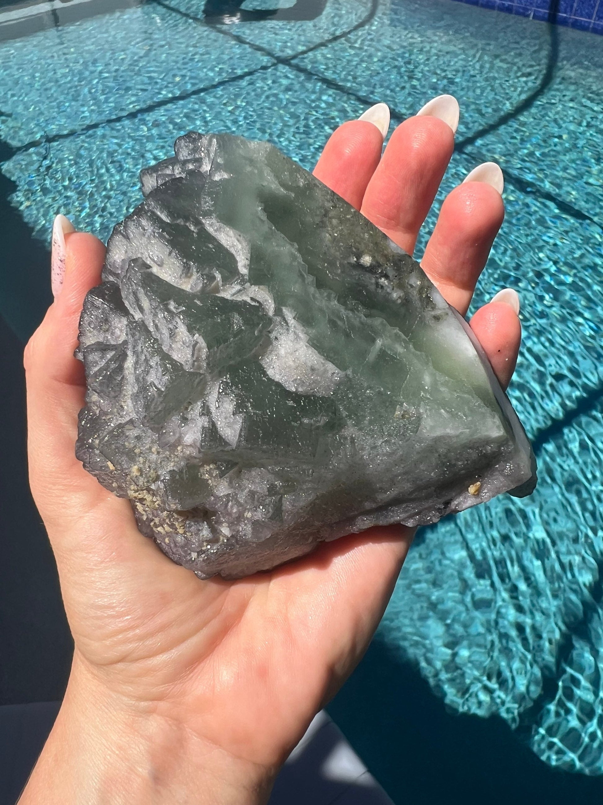 Green cubed fluorite 1pound 8oz