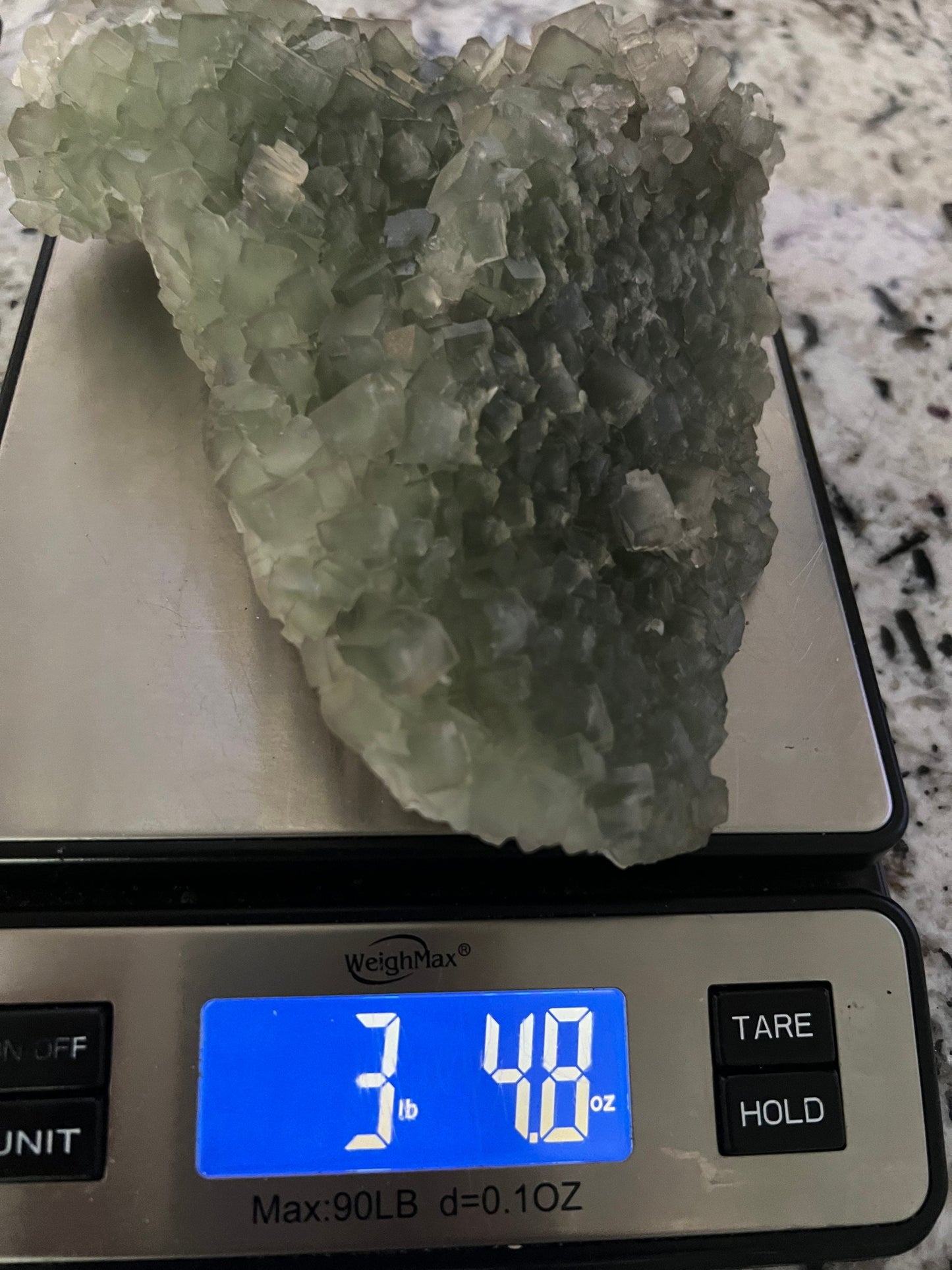 Green cubed fluorite 3pounds 4oz