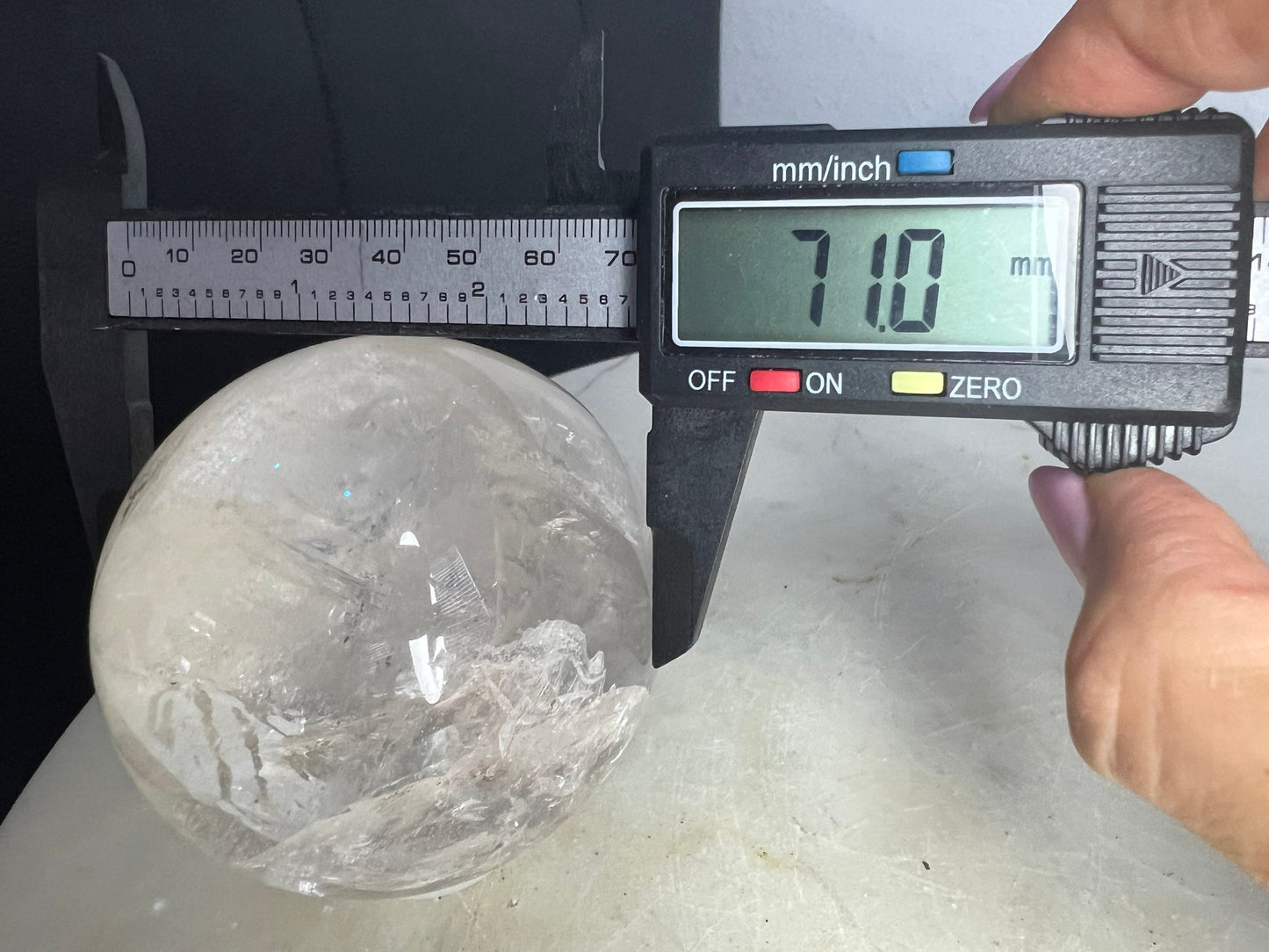 Clear Quartz 71mm sphere from brazil