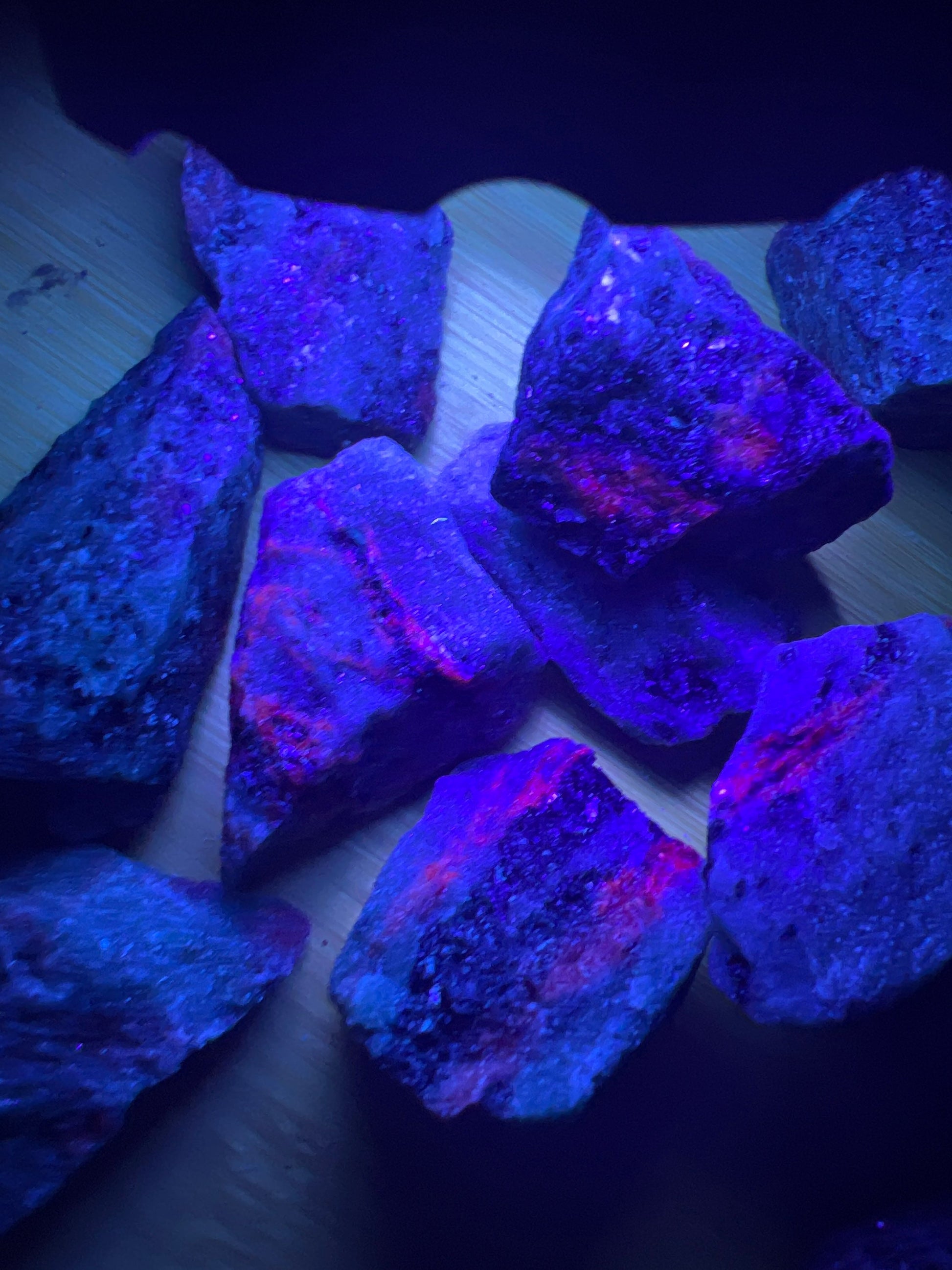 Ruby zoisite 2 pound clusters.