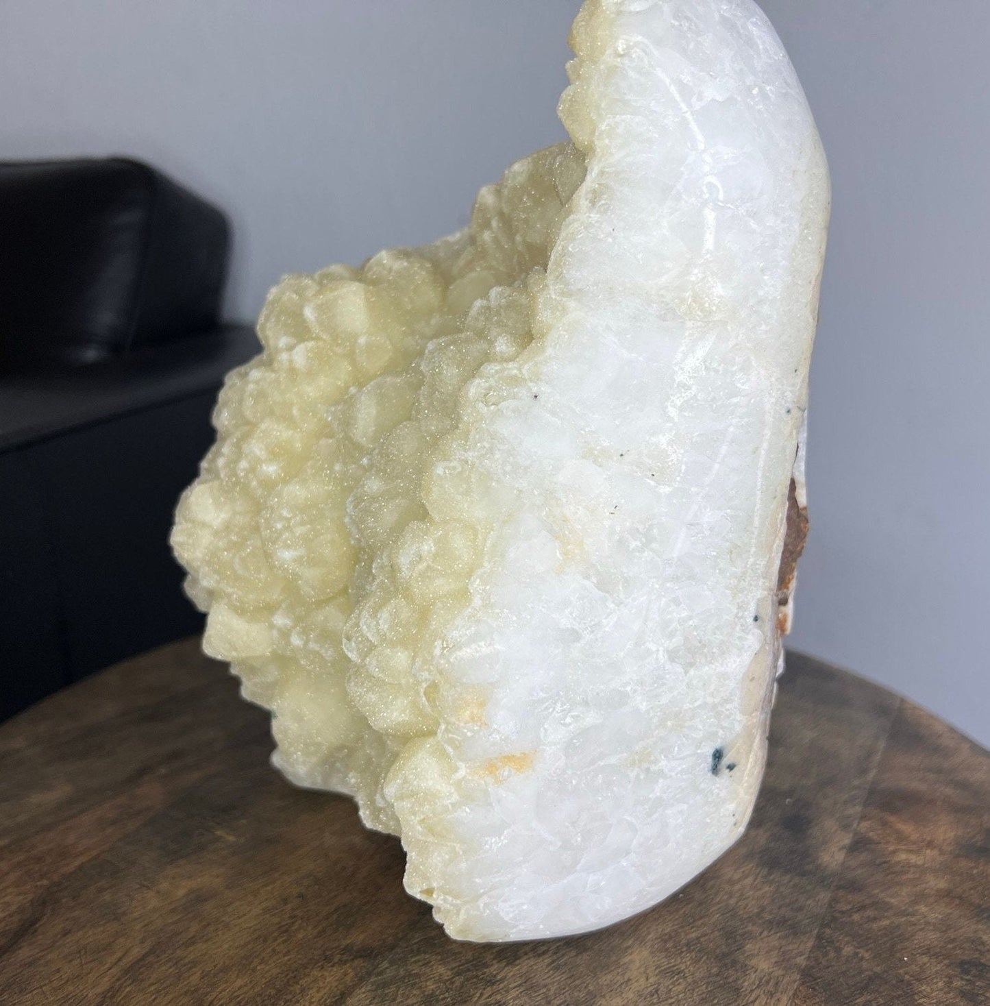 15lb Sugar /druzy Quartz Crystal Extra large size very rare from Brazil with Stand