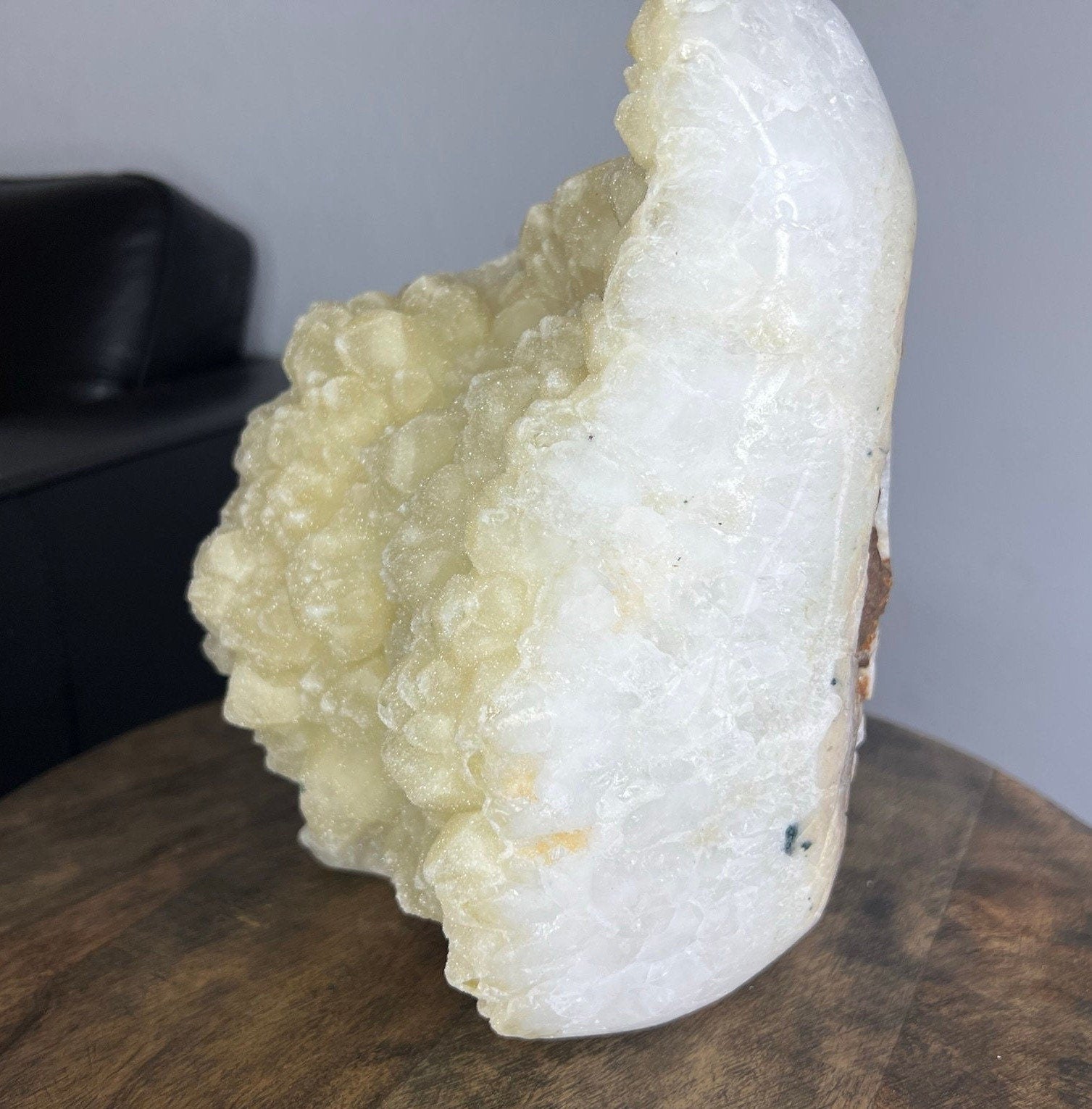 15lb Sugar /druzy Quartz Crystal Extra large size very rare from Brazil with Stand