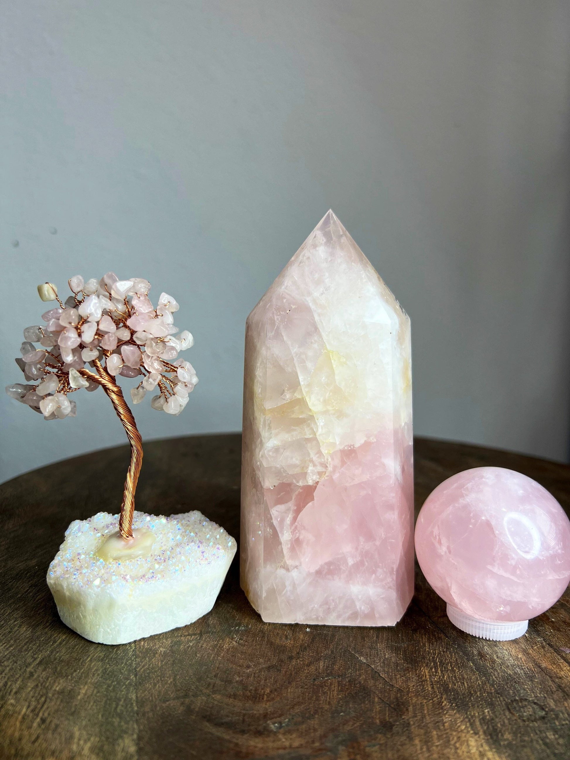 Rose Quartz 3 piece set