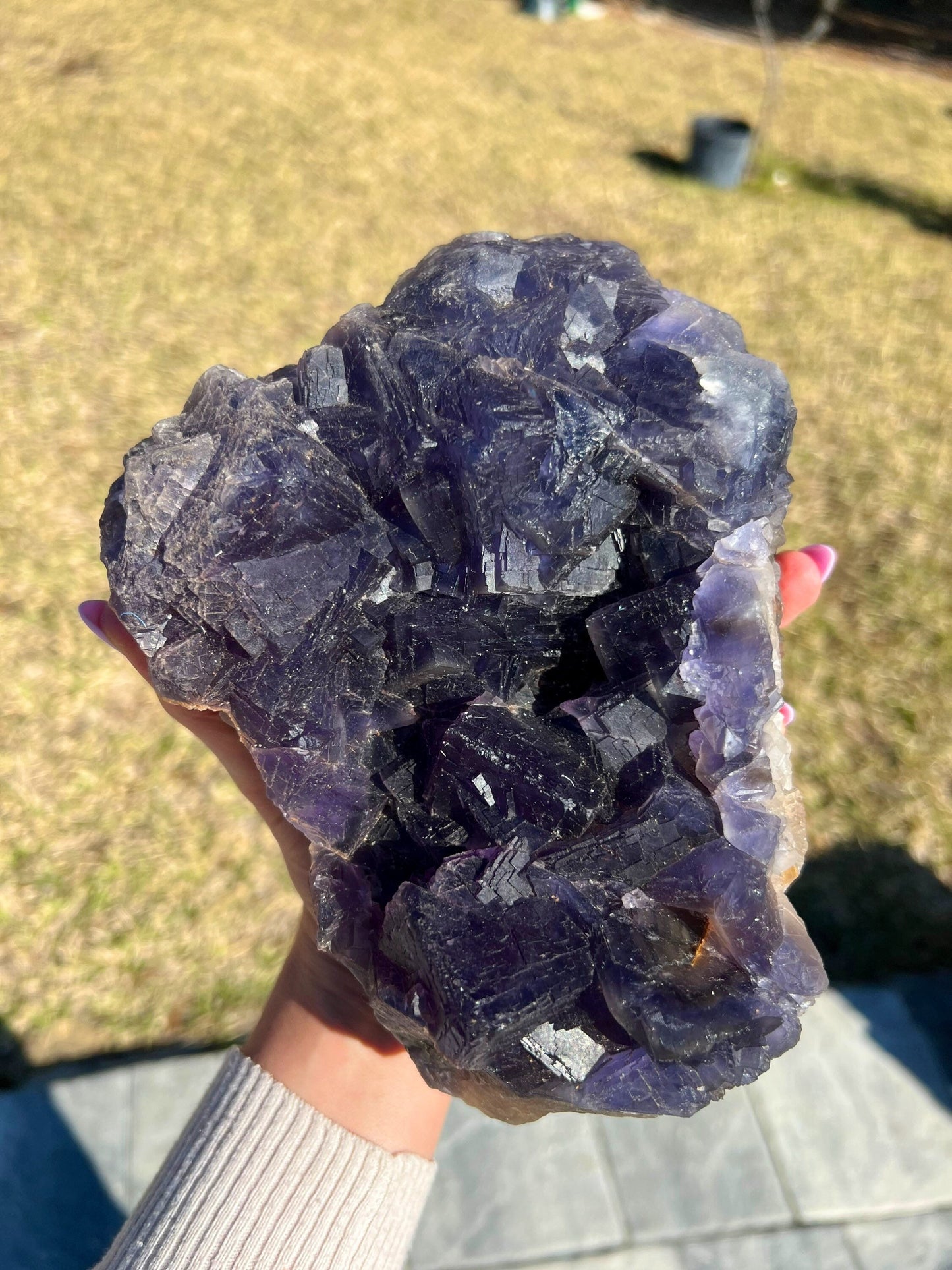 Cube purple fluorite 7 pounds 7oz