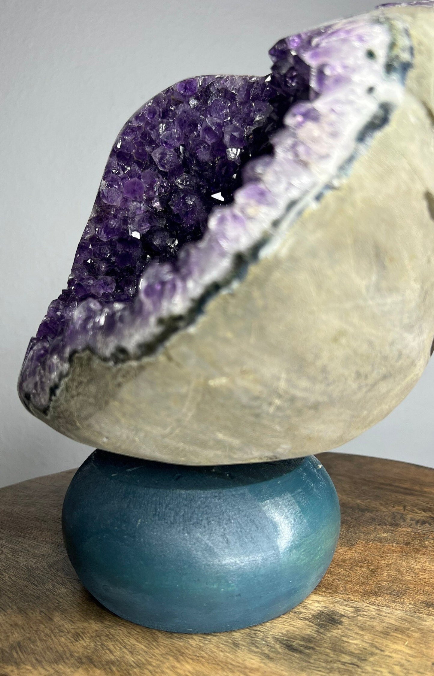 Amethysts total weight with stand 13 pounds 2oz .