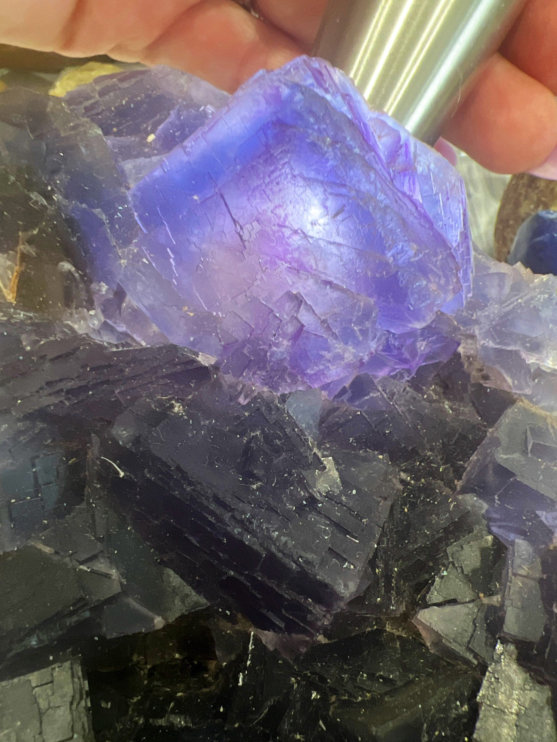 Dark blue/purple Cube fluorite 5pounds 6oz