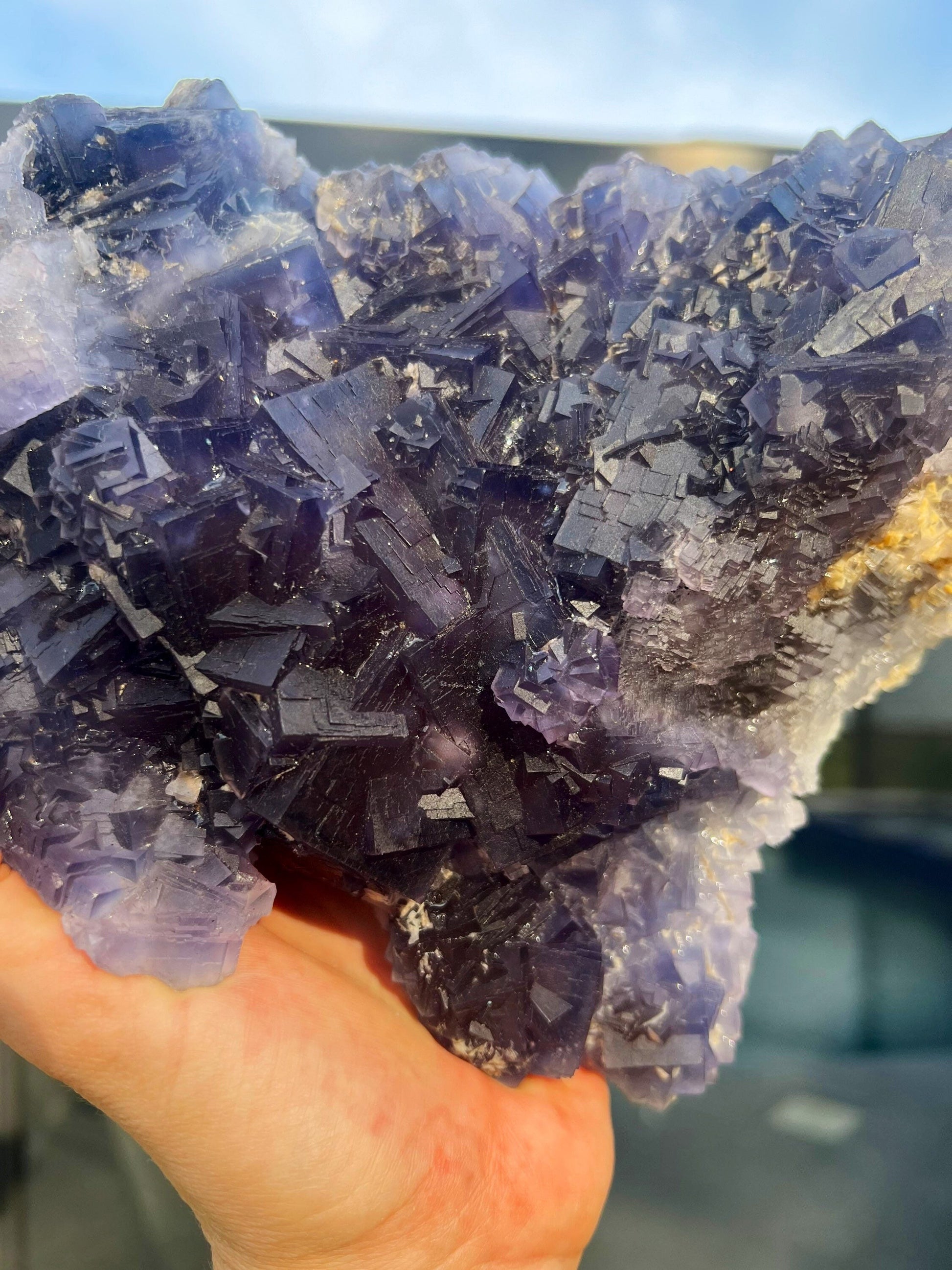 Dark blue/purple Cube fluorite 5pounds 6oz