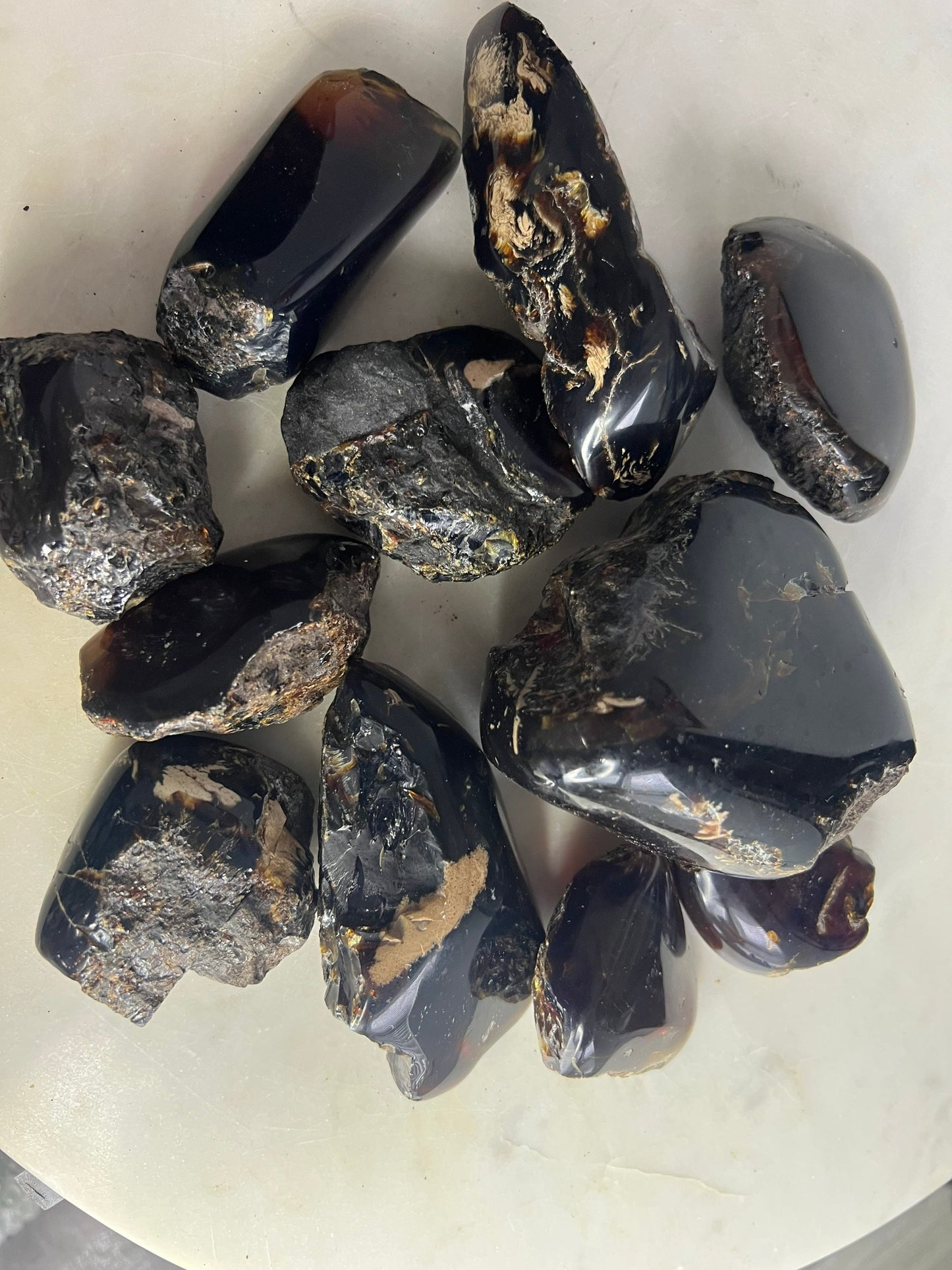 Sumatran amber 11 count clusters total weight 2pounds.