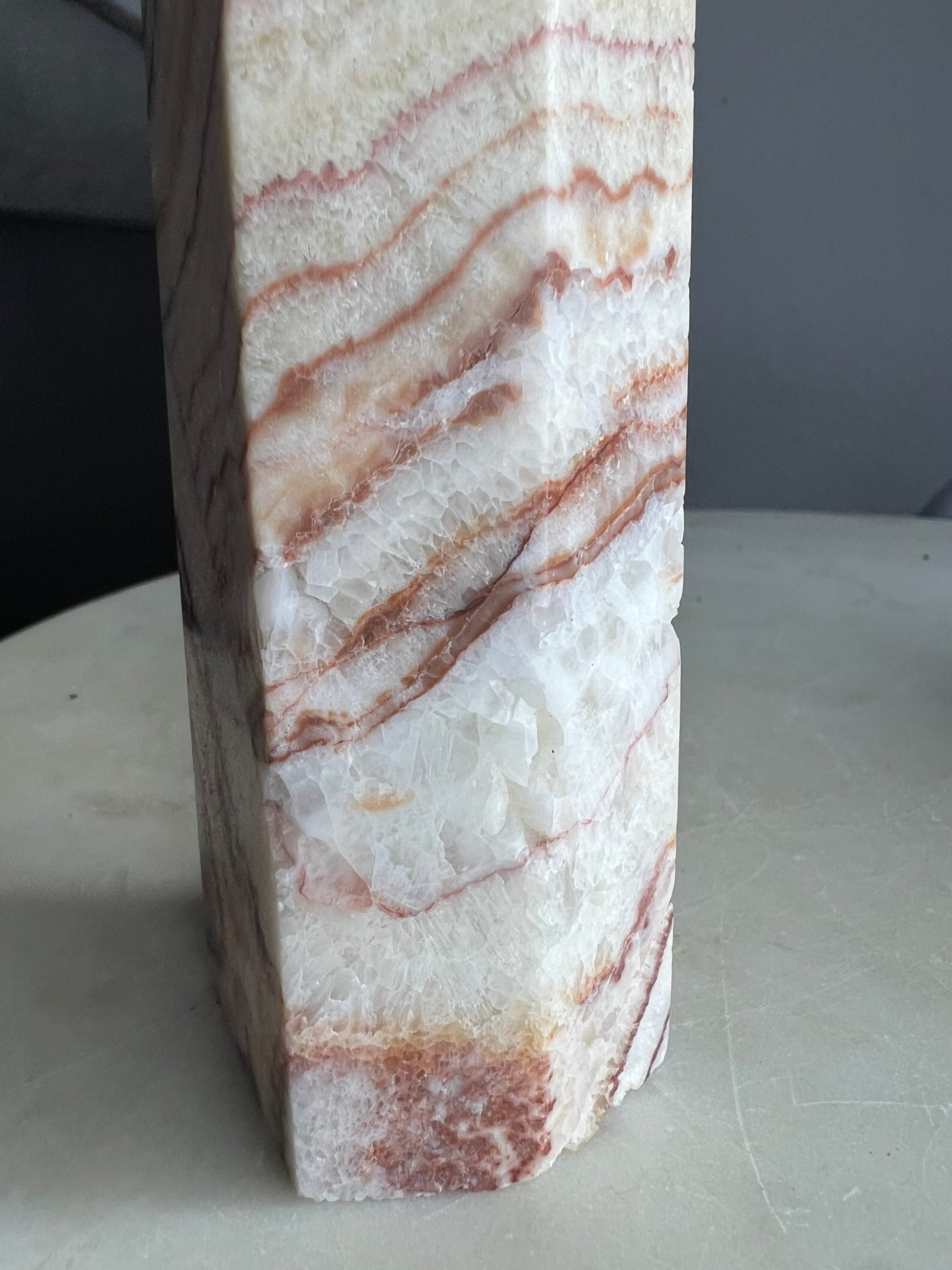Honey amber calcite tower 1 pound 7oz