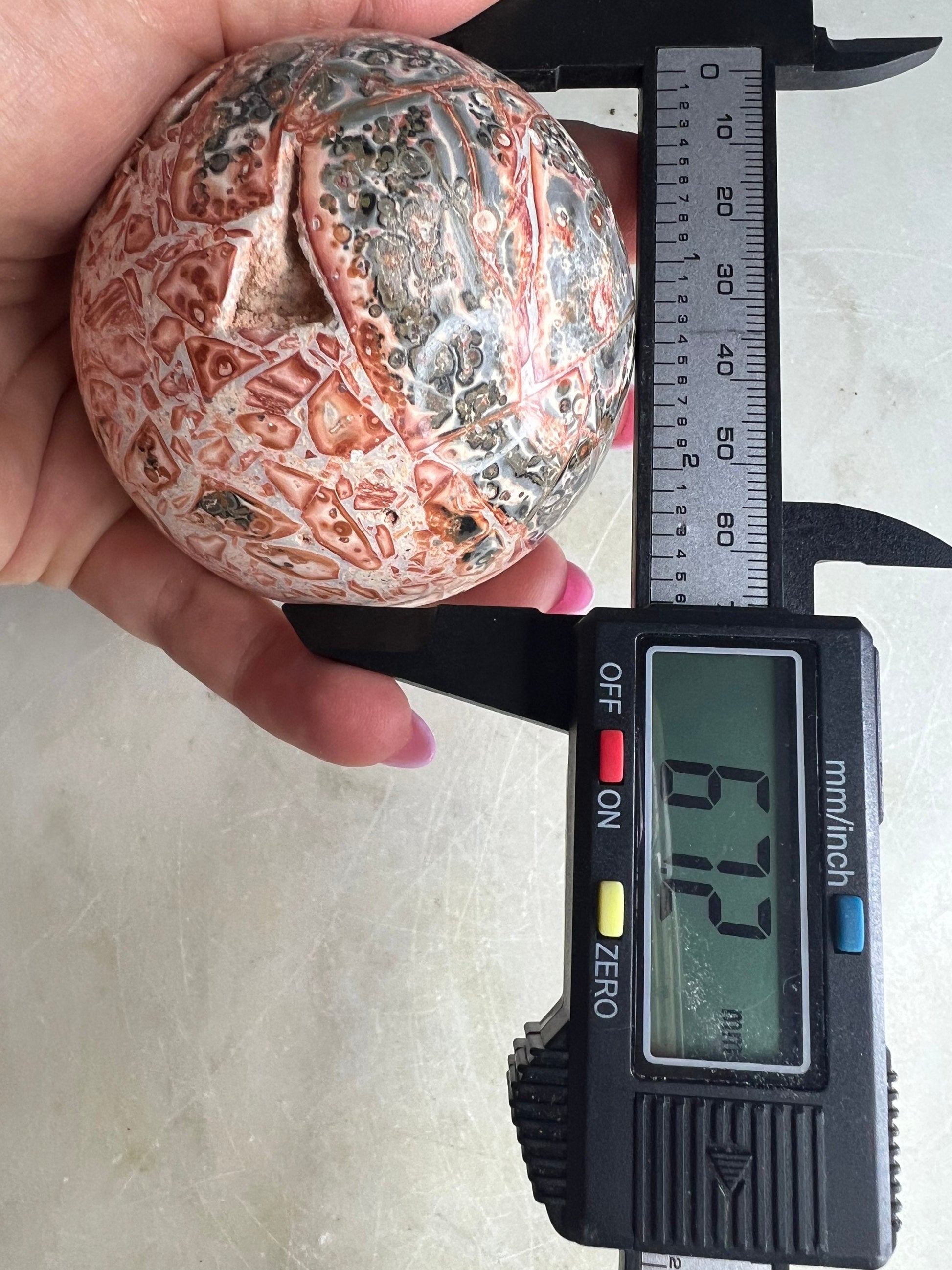 Leopard skin jasper sphere 67mm