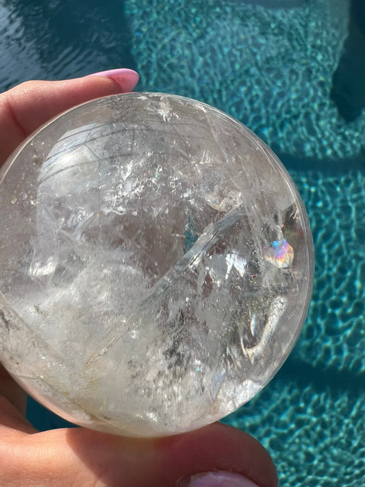 Clear Quartz 71mm sphere from brazil
