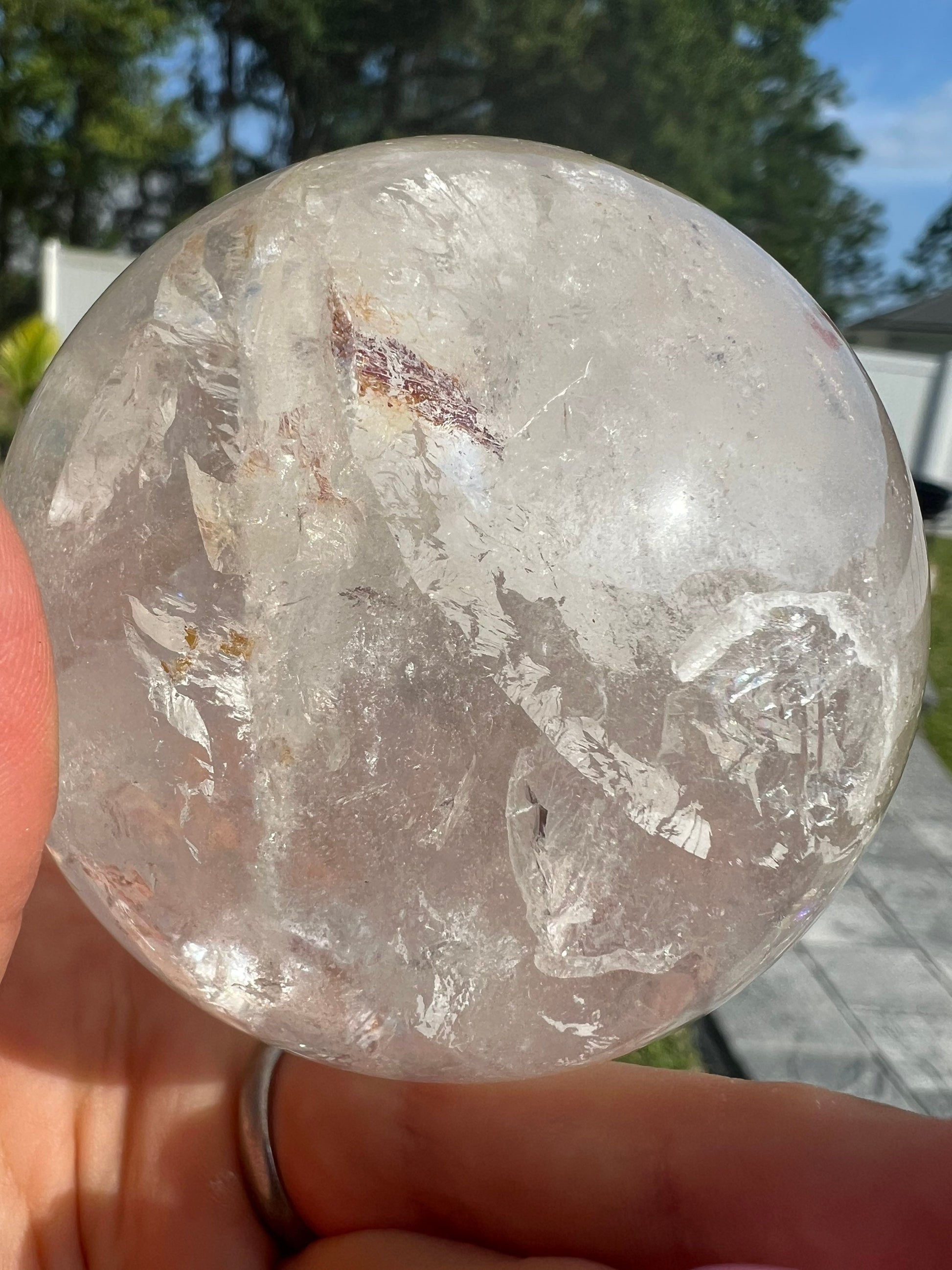 Clear Quartz 71mm sphere from brazil