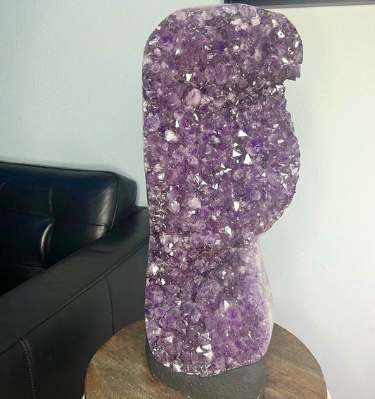 52lb Amazing Amethyst Freestanding Crystal Display 21 inches tall