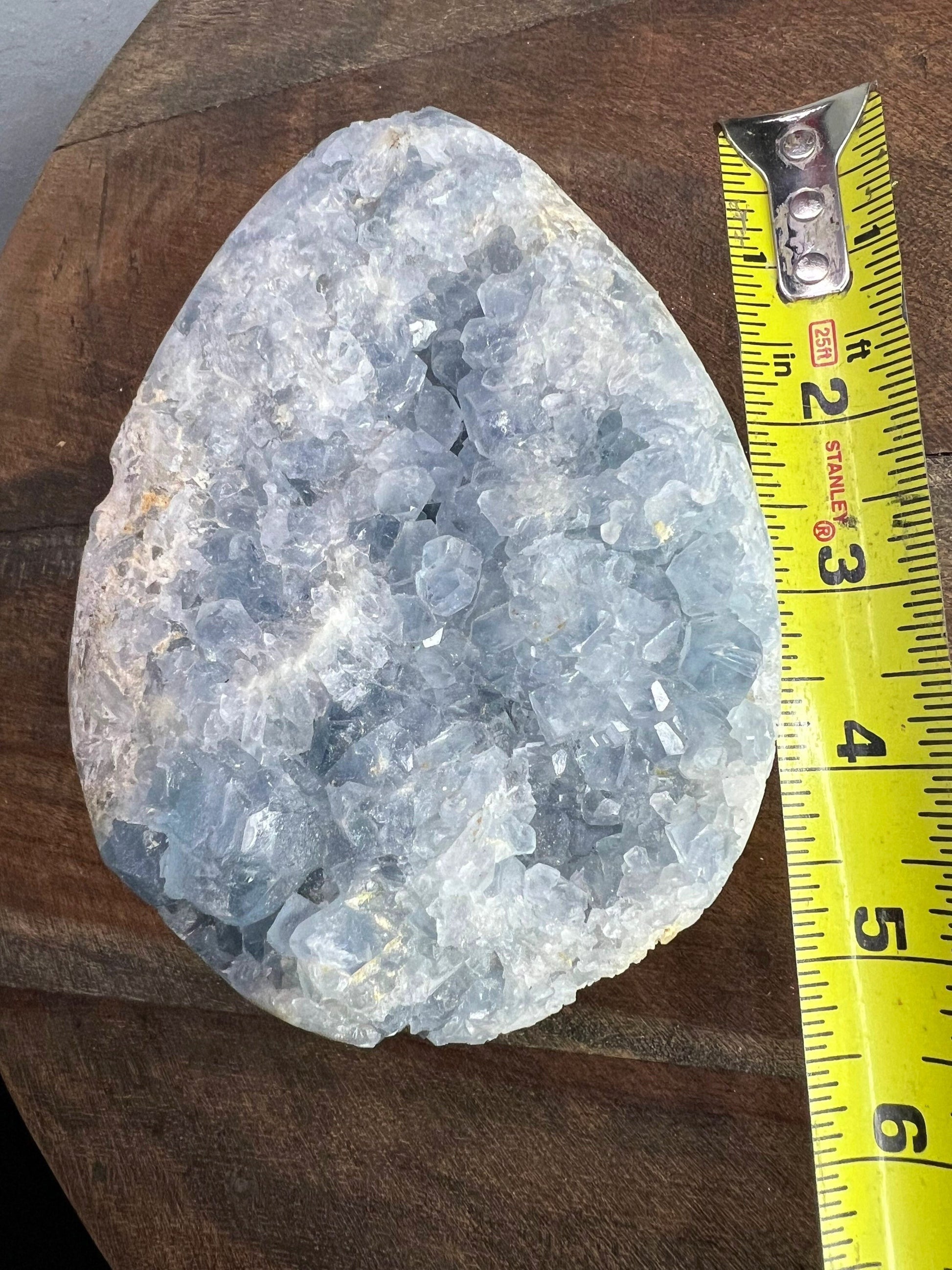 Celestite egg shape 3 pounds 6oz from Madagascar
