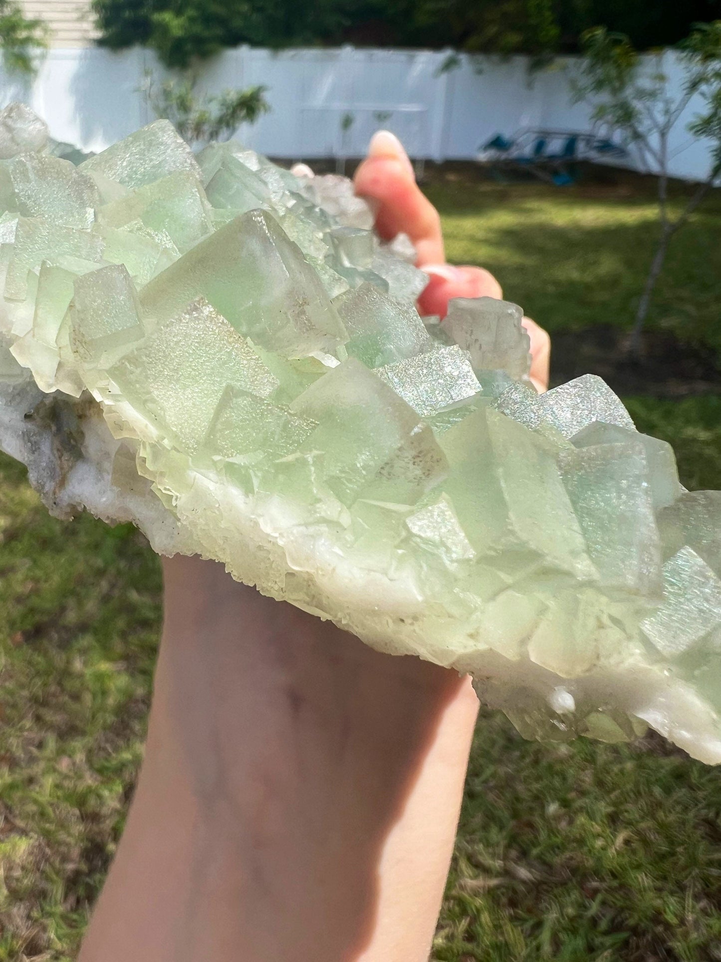 Green cubed fluorite 3pounds 4oz