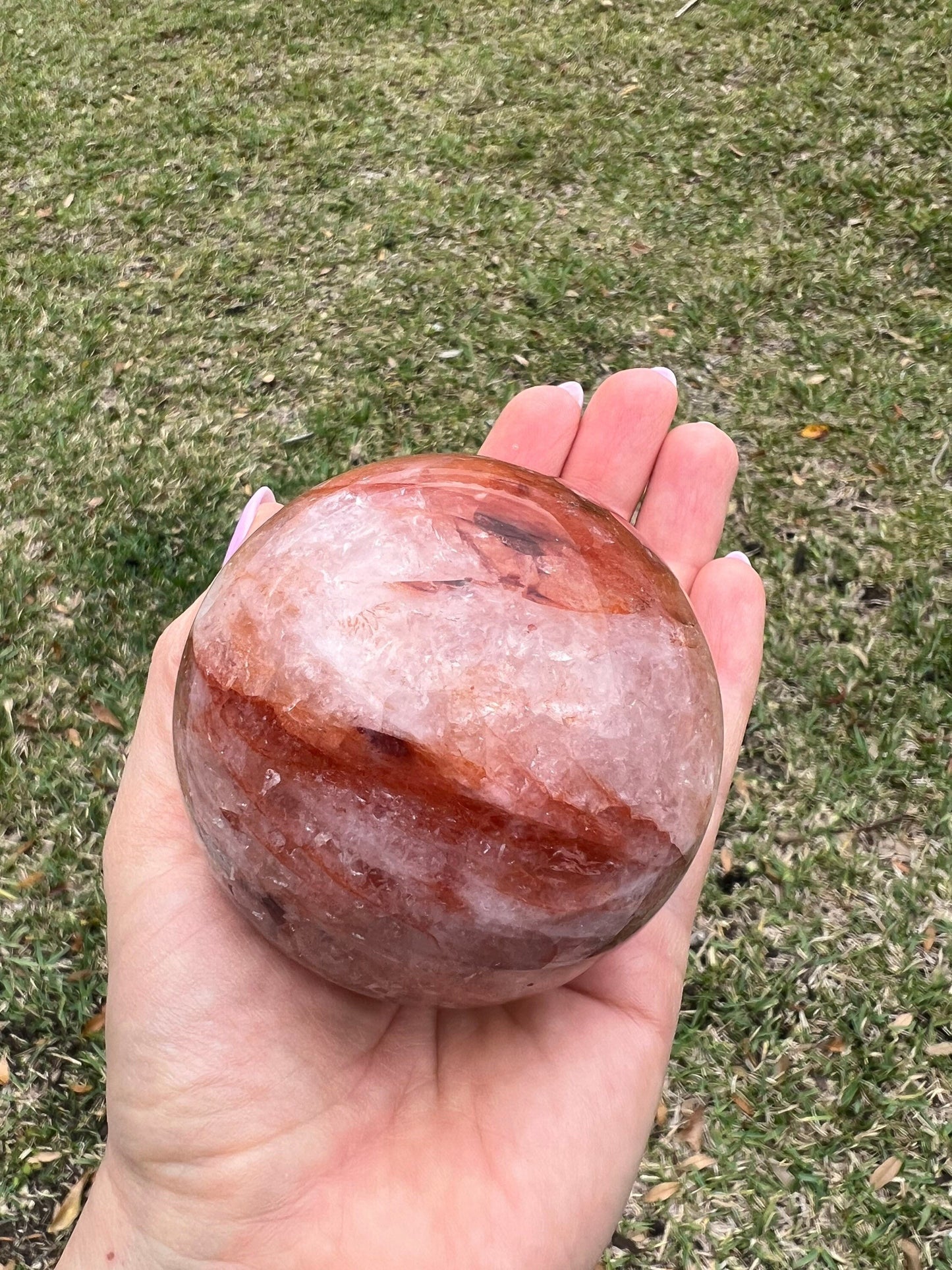 Fire Quartz sphere 74mm