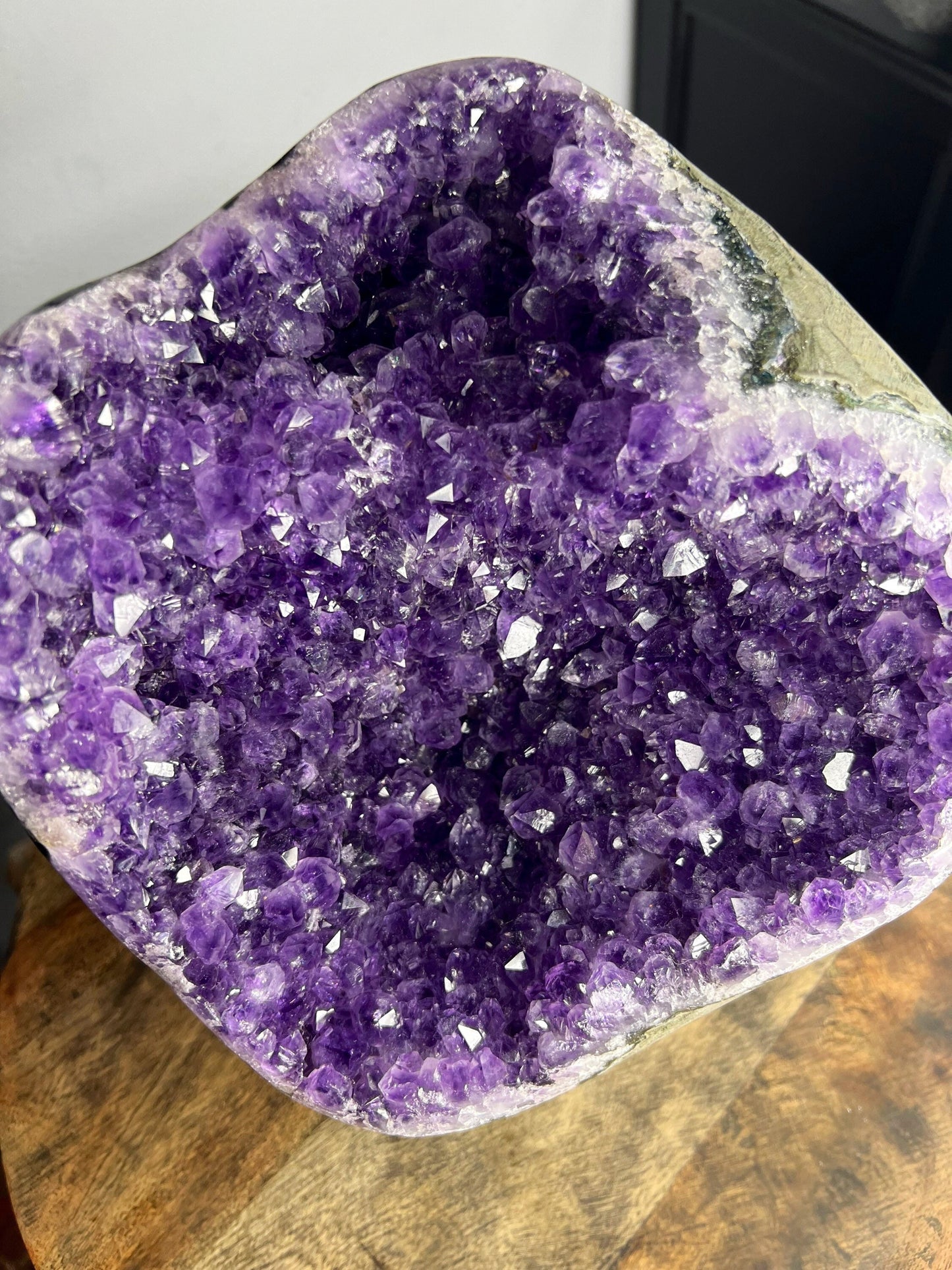 Amethysts total weight with stand 13 pounds 2oz .