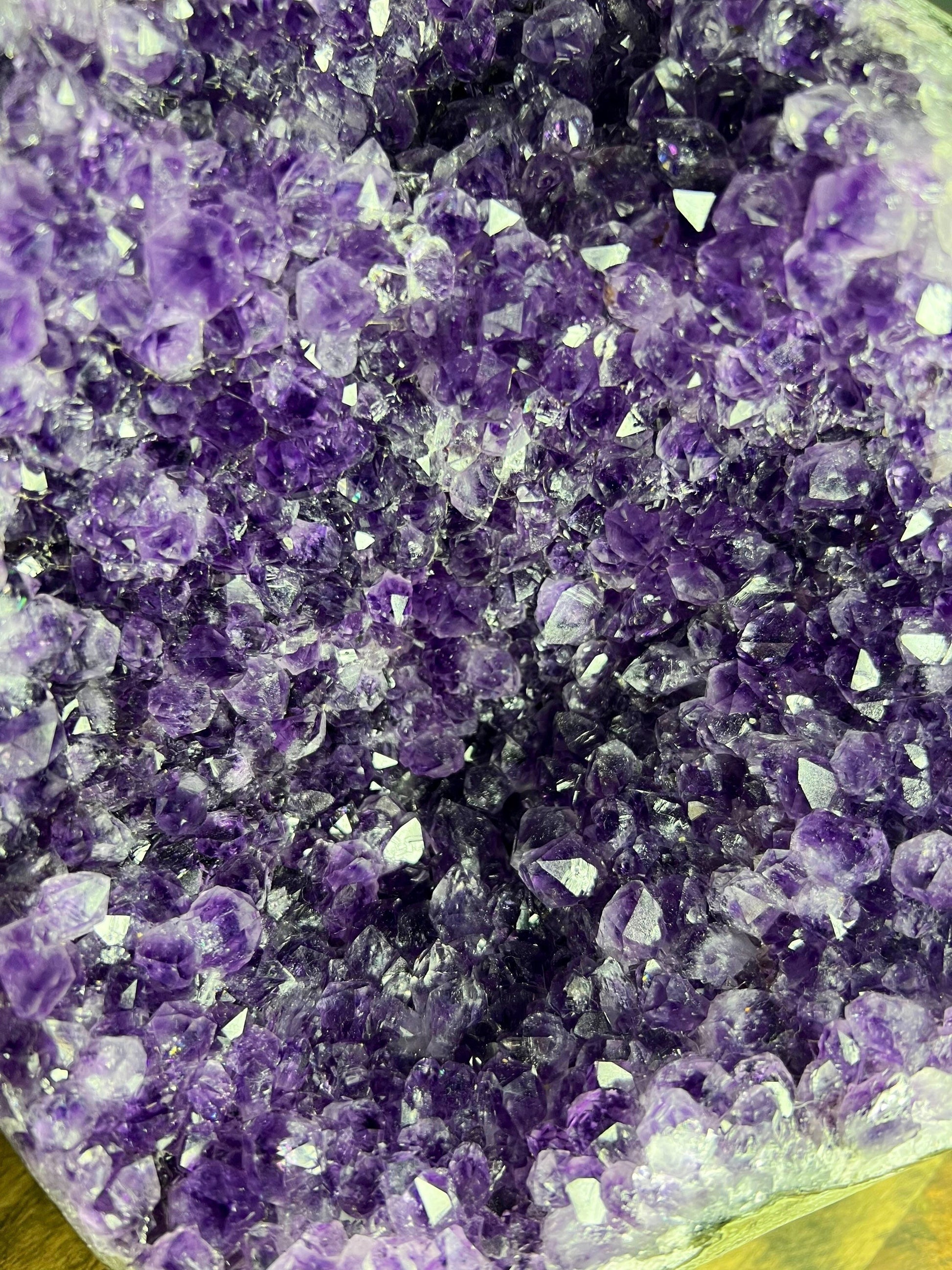 Amethysts total weight with stand 13 pounds 2oz .