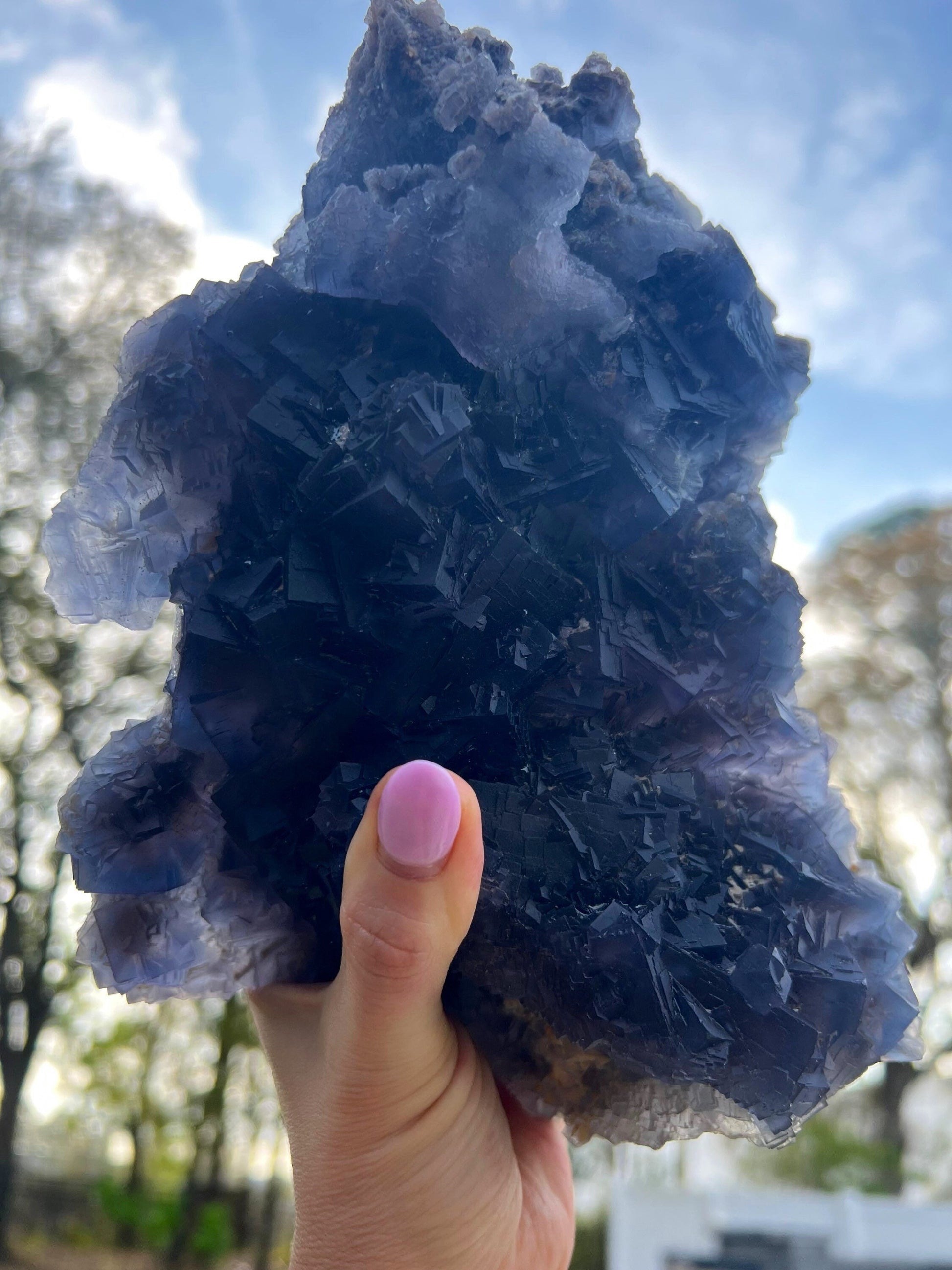 Dark blue/purple Cube fluorite 5pounds 6oz