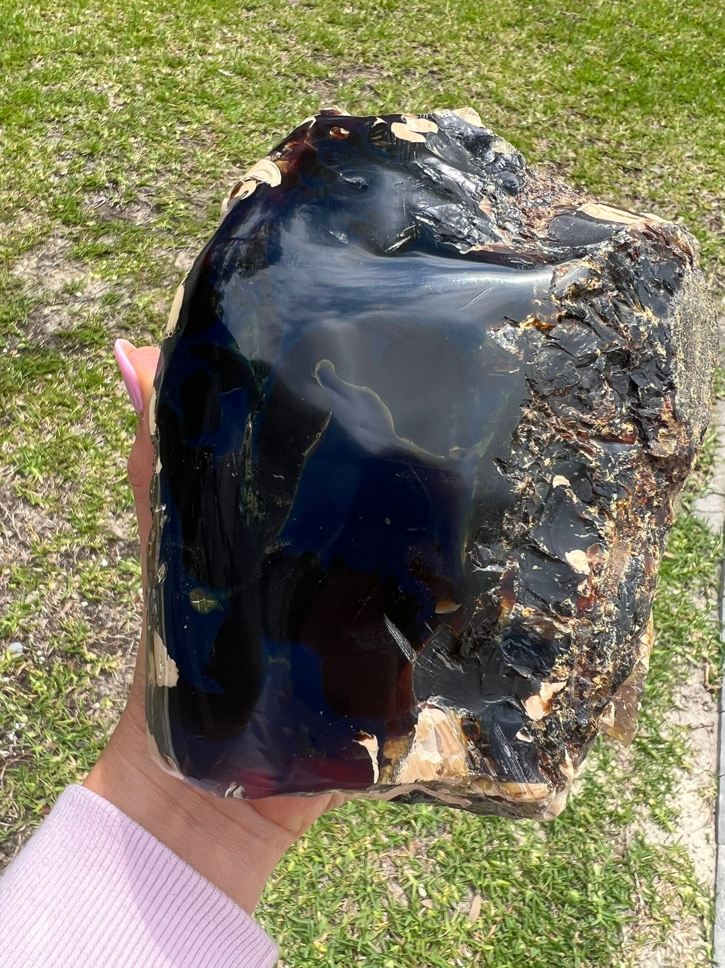 Sumatran blue amber 1 pound 12 oz