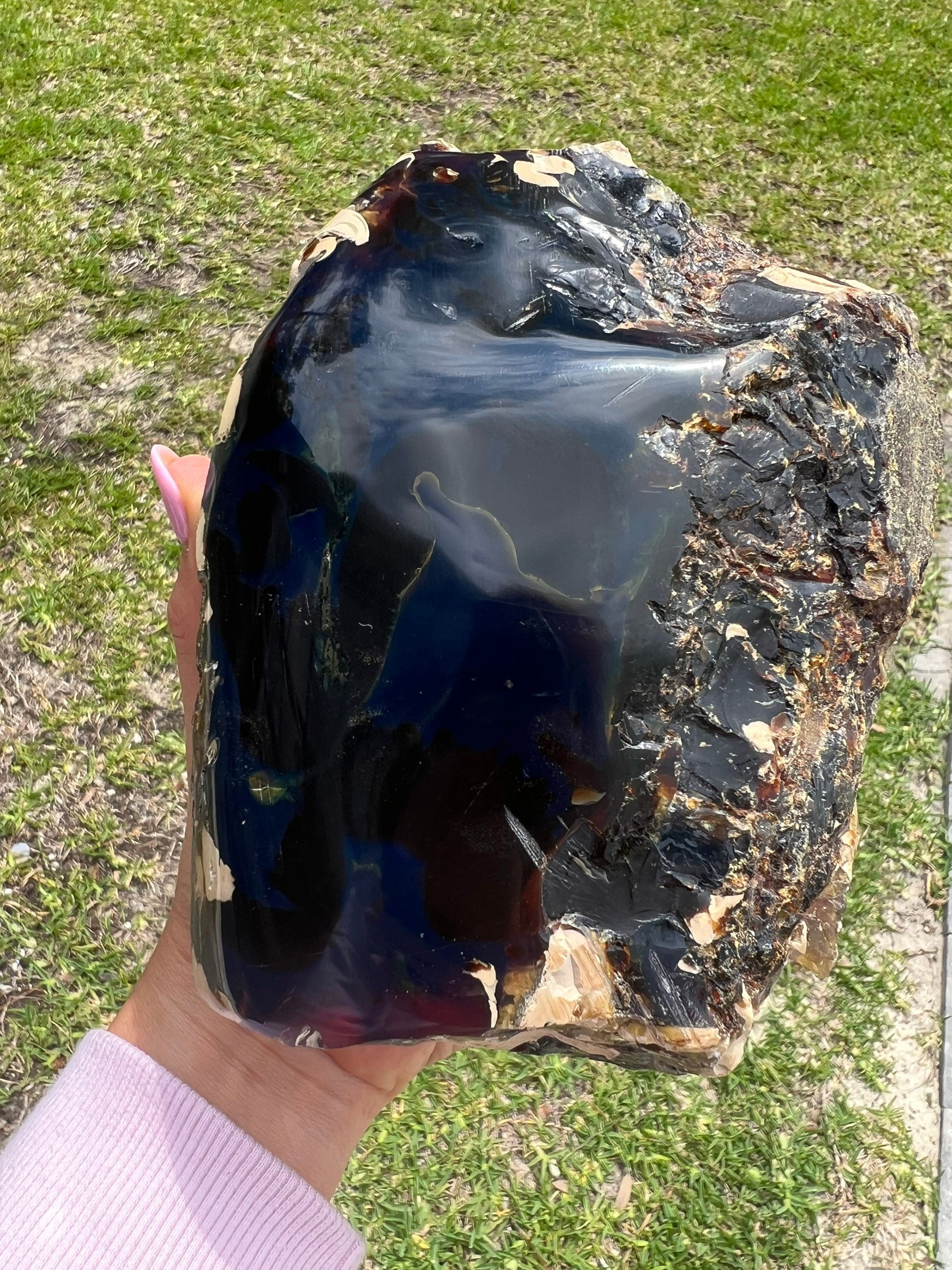 Sumatran blue amber 1 pound 12 oz