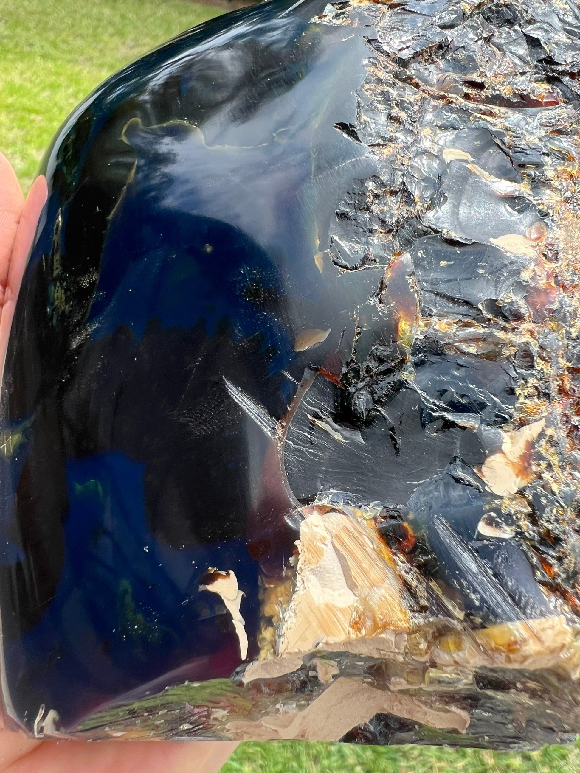 Sumatran blue amber 1 pound 12 oz
