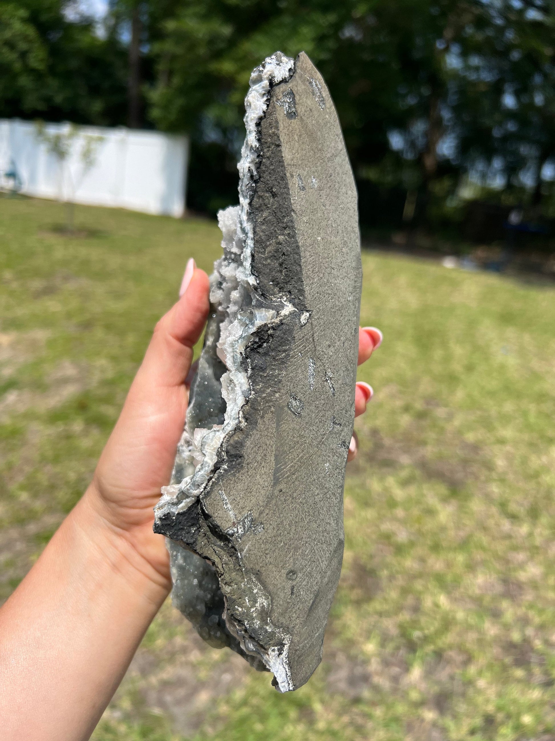Black chalcedony with Stilbite and Apophyllite