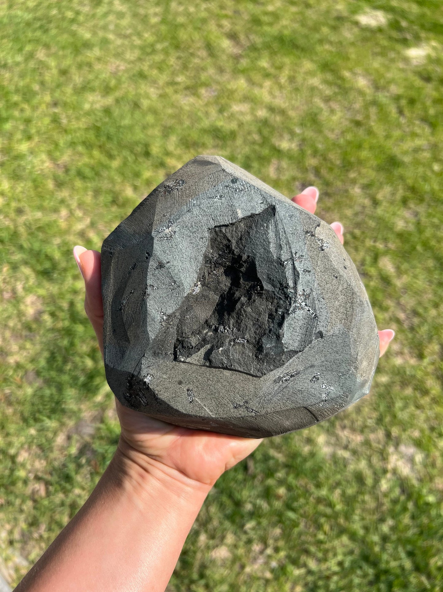 Black chalcedony with Stilbite crystal 2pounds 14oz