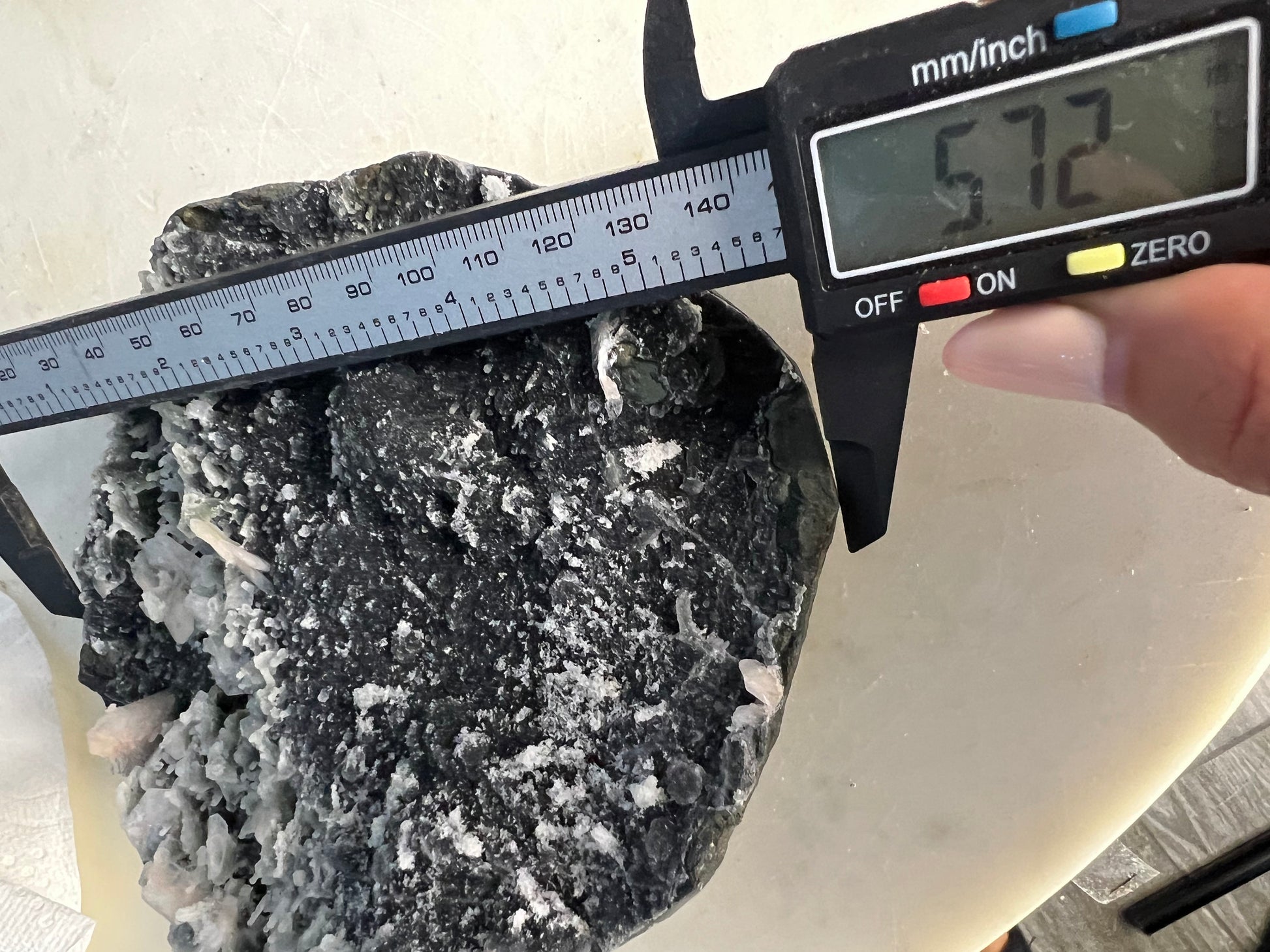 Black chalcedony with Stilbite crystal 2pounds 14oz